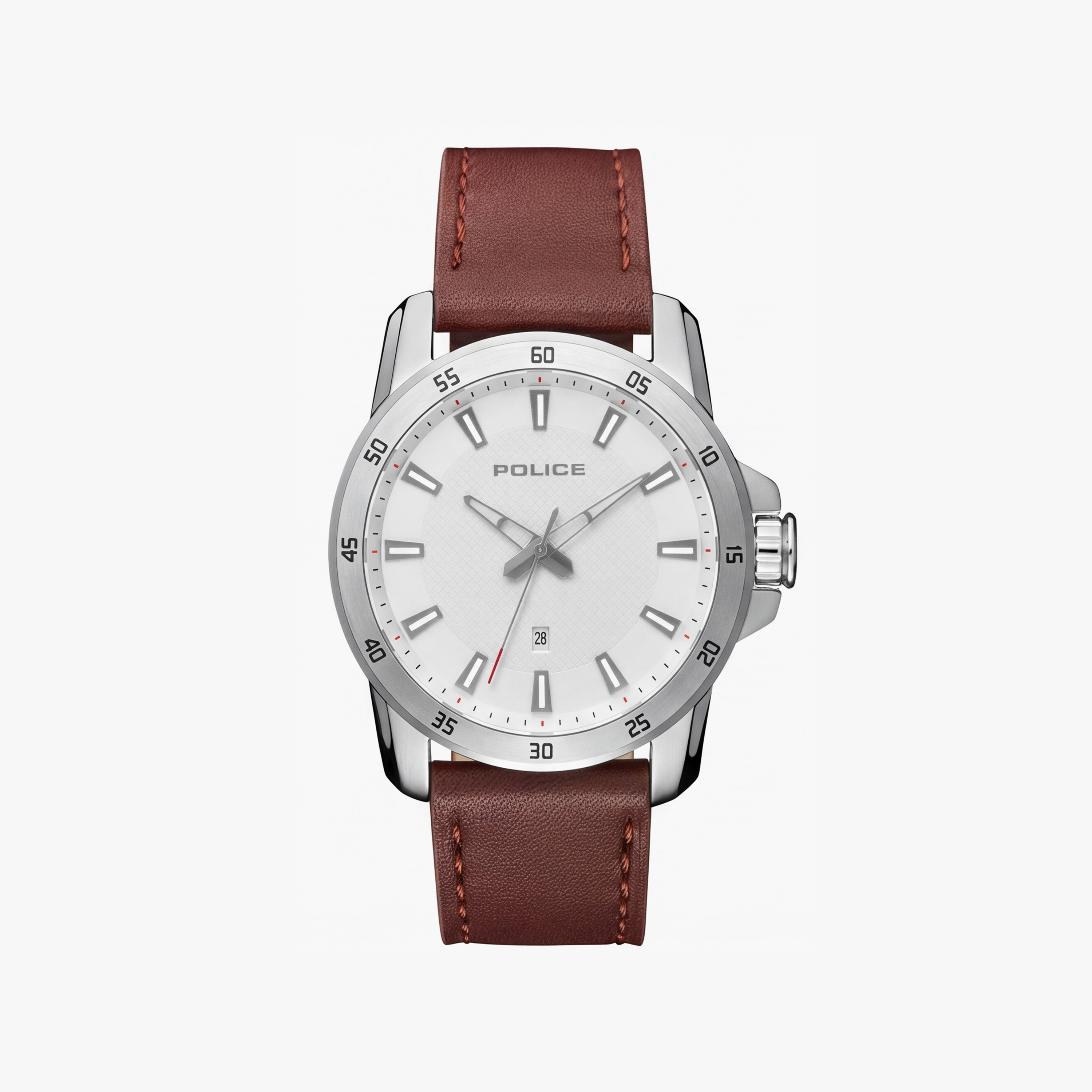 ساعة رجالية فضية دائرية من بوليس، مقاس 46 مم، تناظرية | PL.15526JS/04-men-watchesandjewellery-watches-image-1
