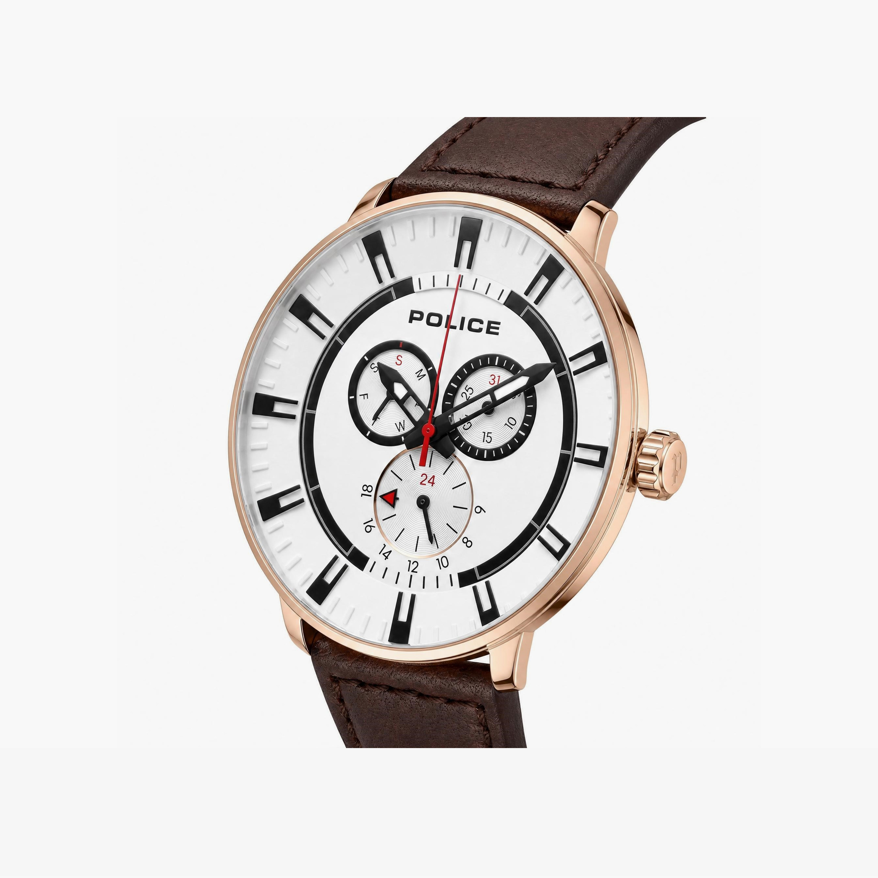 Police Men's White Round 50 MM Analog Watch | PL.15040XCYR/01-men-watchesandjewellery-watches-image-2