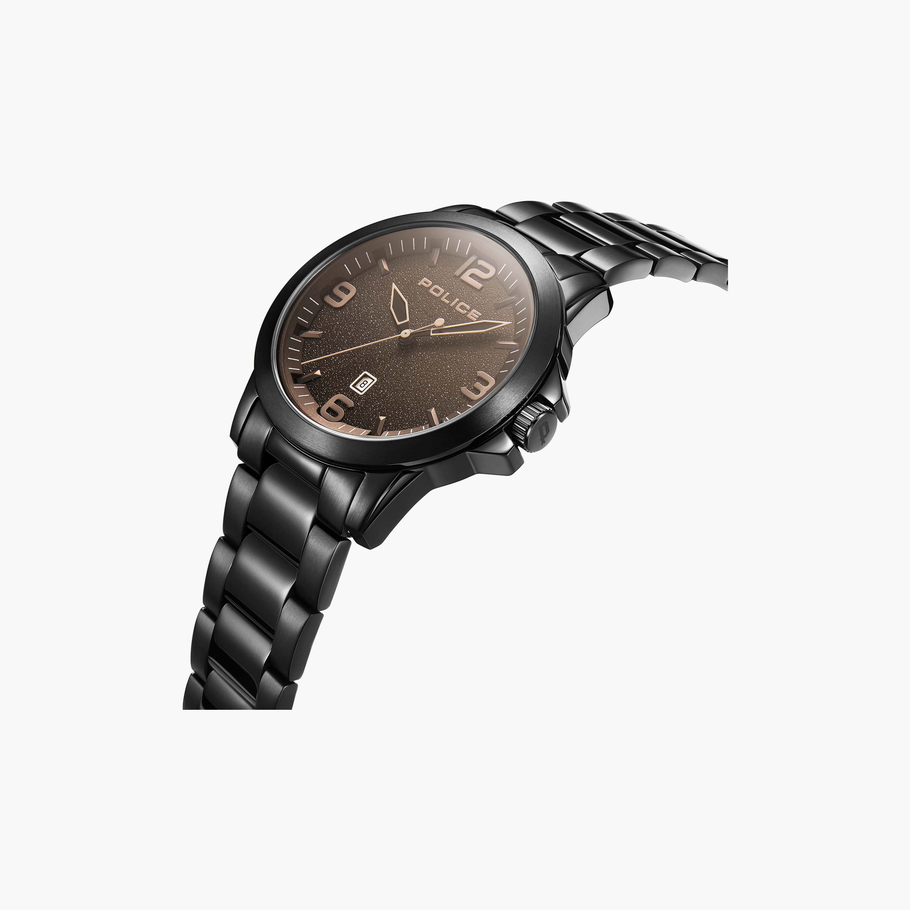 ساعة رجالية سوداء دائرية من بوليس، مقاس 47 مم، تناظرية | PEWJH2194504-men-watchesandjewellery-watches-image-2