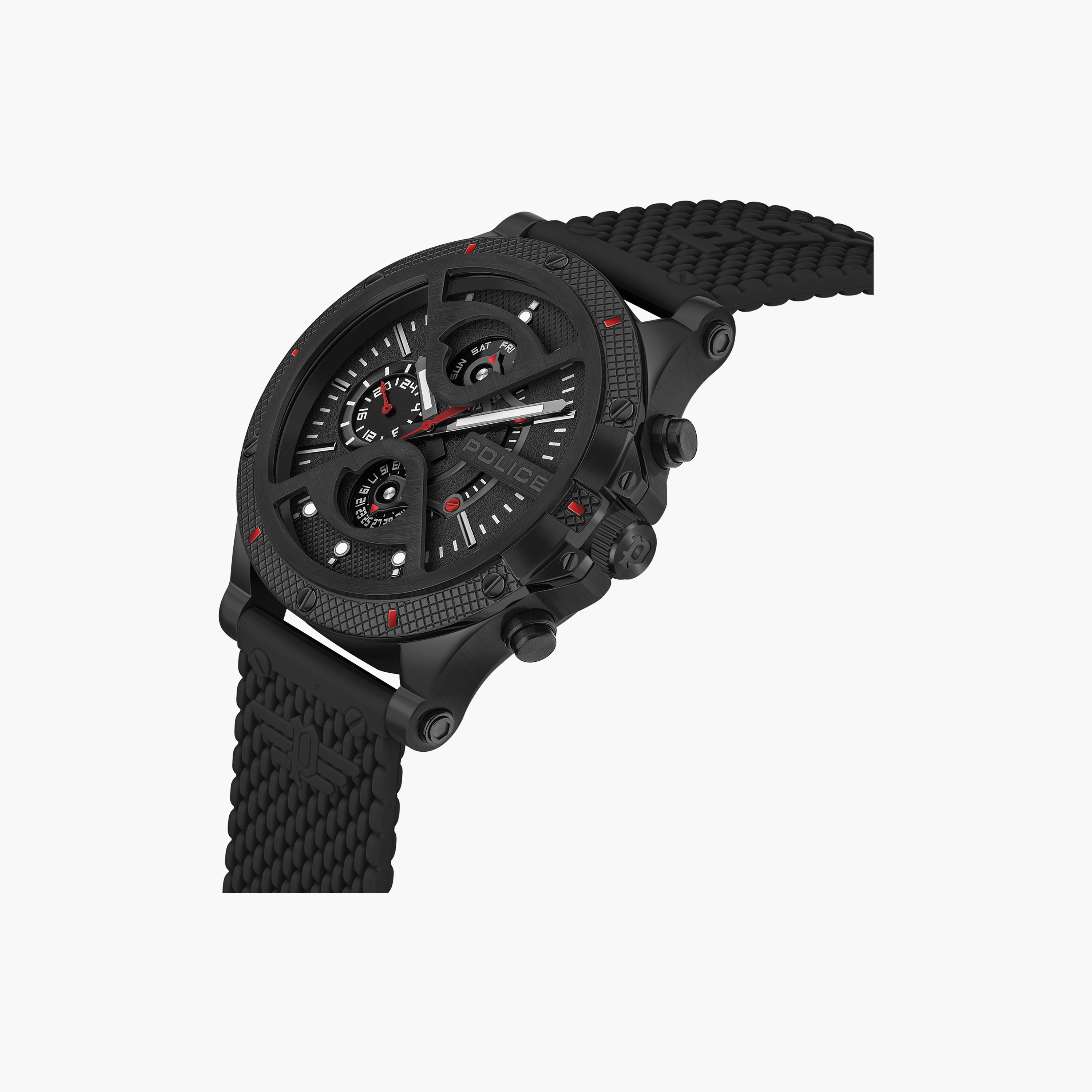 ساعة رجالية سوداء دائرية من بوليس، مقاس 48 مم، تناظرية | PEWJQ2110551-men-watchesandjewellery-watches-image-2