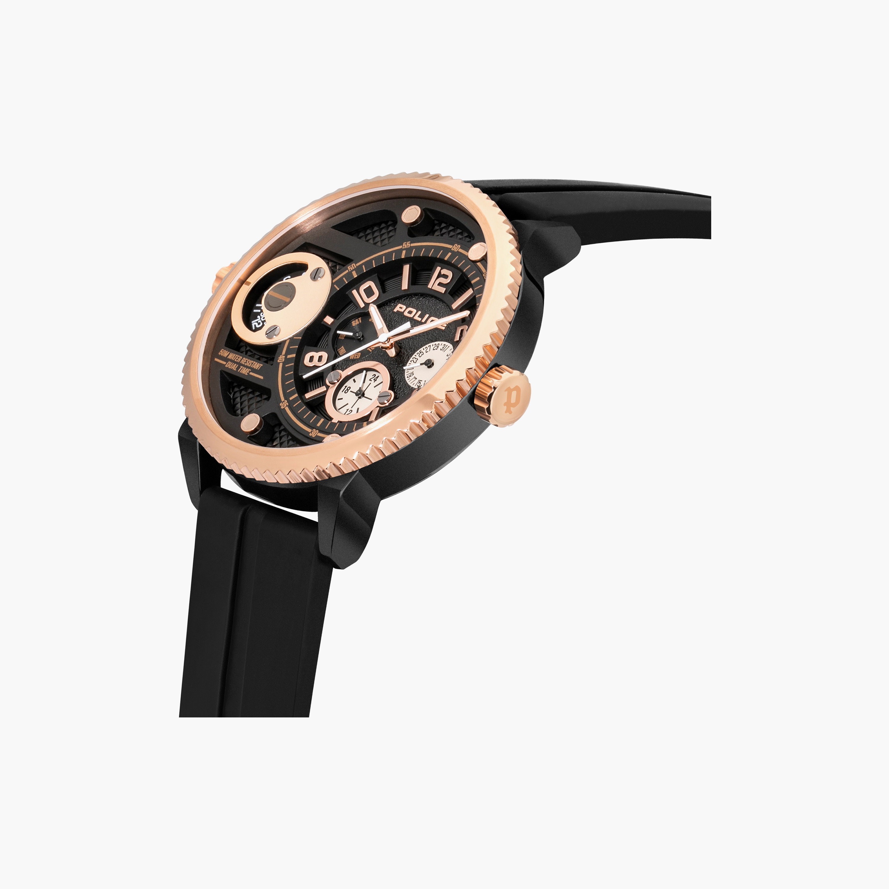 ساعة رجالية سوداء دائرية من بوليس، مقاس 51 مم، تناظرية | PEWJQ2195241-men-watchesandjewellery-watches-image-2