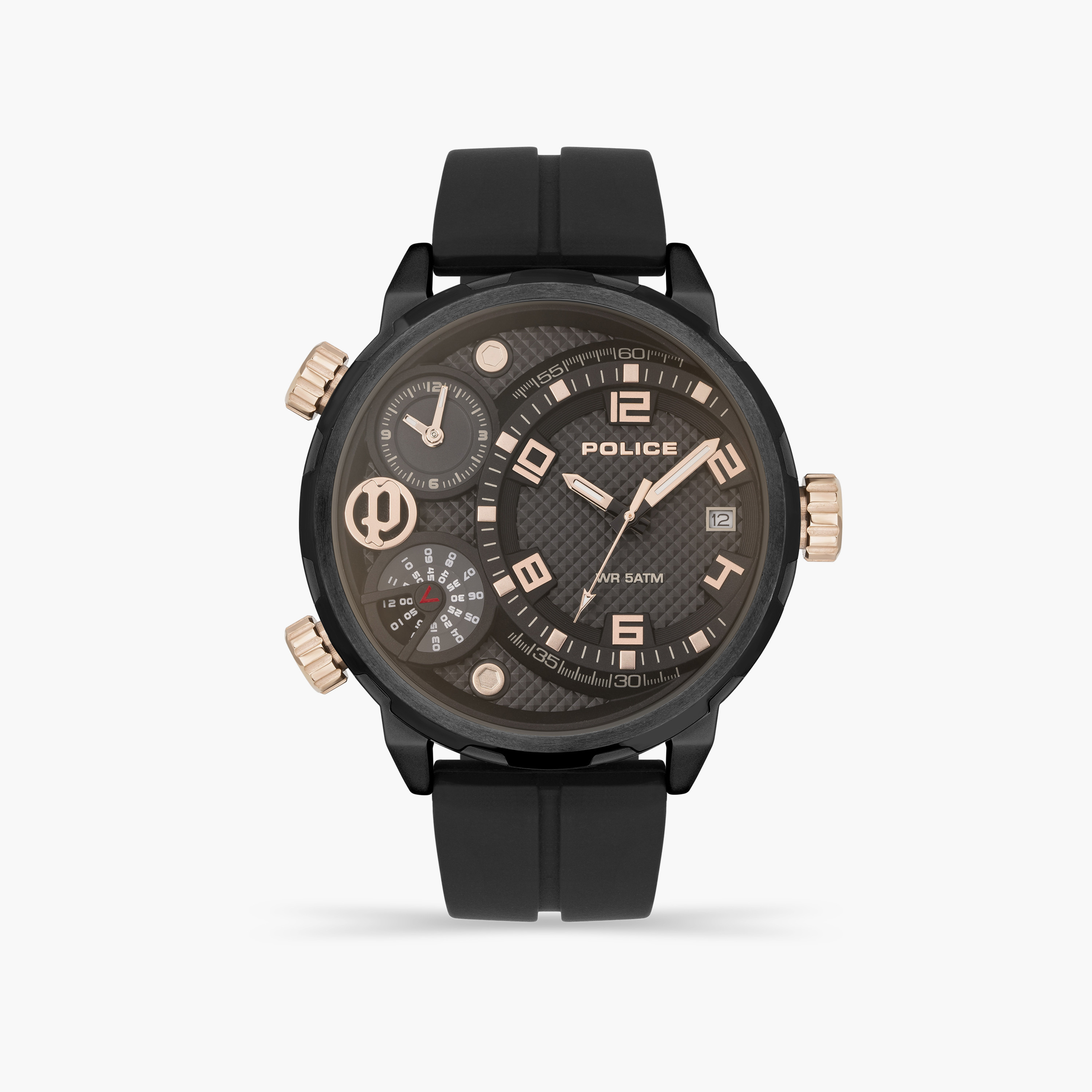 Police Men's Black Round 51 MM Analog Watch | PEWJN2195301-men-watchesandjewellery-watches-image-1