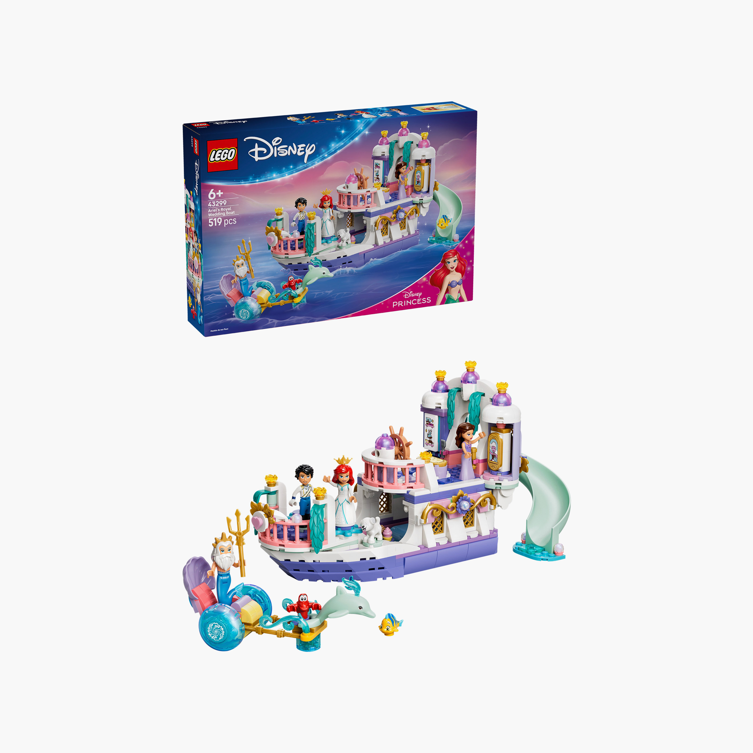 Lego Disney Princess Ariel’s Royal Wedding Boat Block Playset-toys-buildingblocks-blocks-image-1