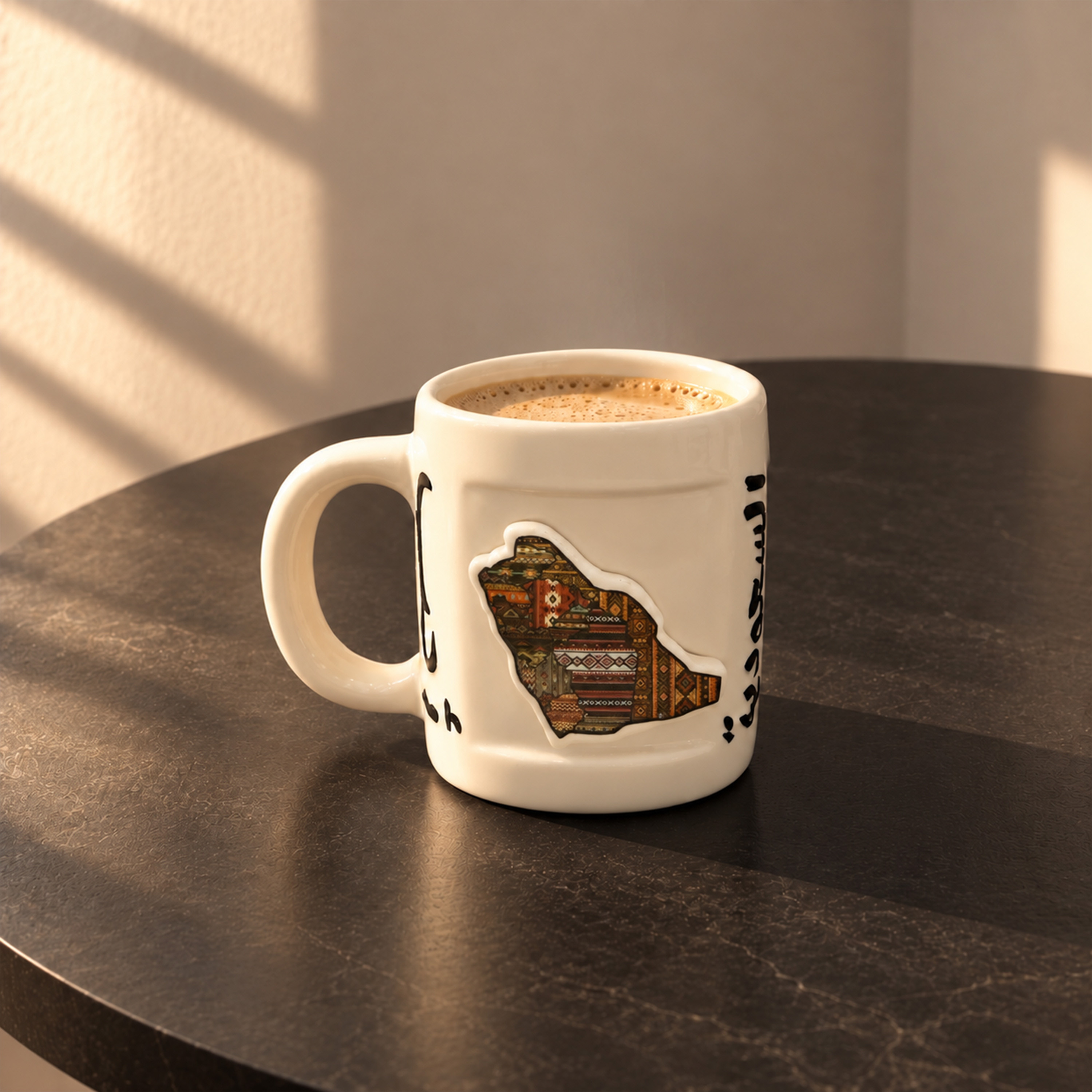ماغ سيراميك "السعودية" بنقش خريطة بارز - 250 مل-household-dining-teaandcoffee-mugsandcups-image-1