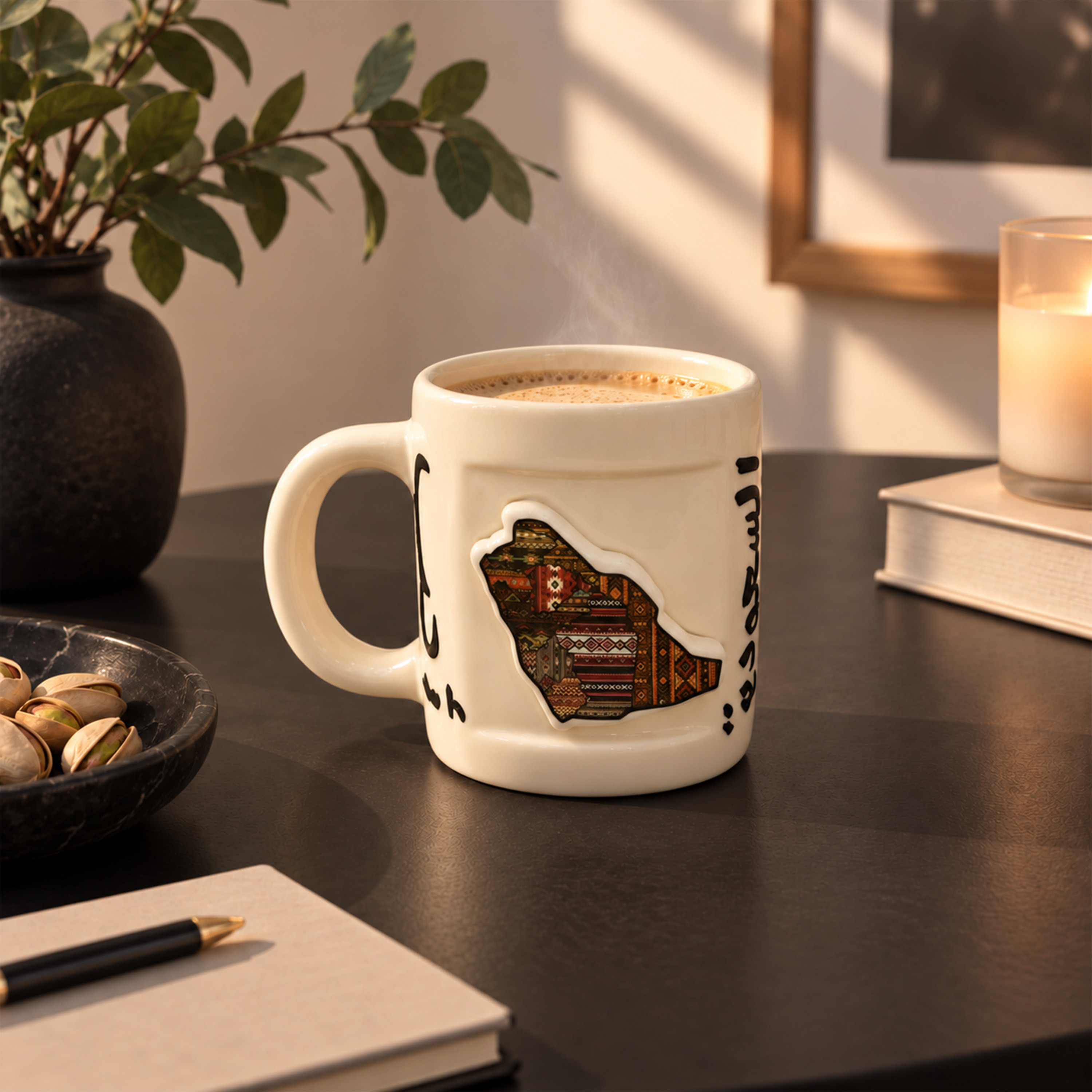 Crafted By Lifestyle Ceramic 'Saudi Arabia' Mug With Textured Map Relief - 250 Ml-household-dining-teaandcoffee-mugsandcups-image-3