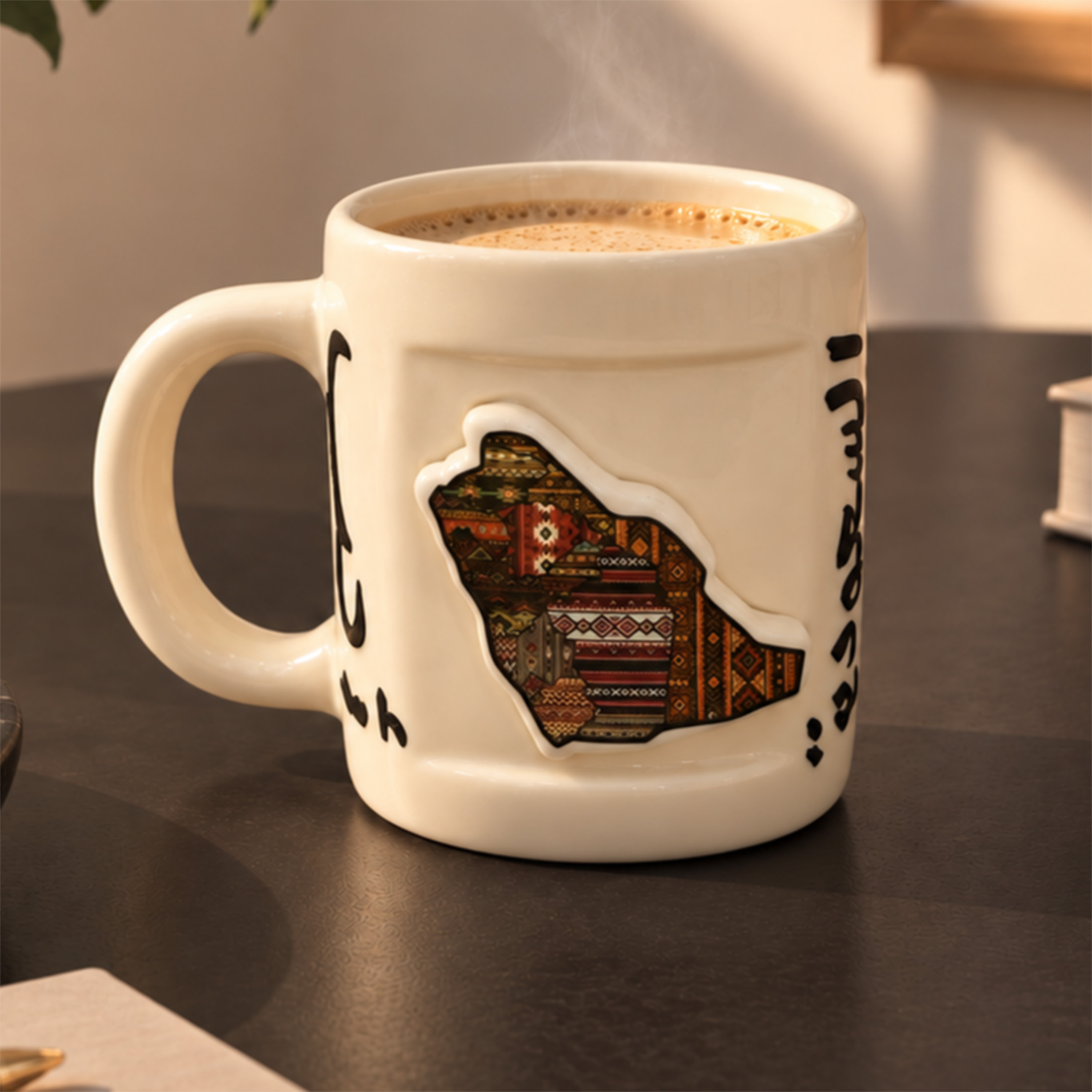 ماغ سيراميك "السعودية" بنقش خريطة بارز - 250 مل-household-dining-teaandcoffee-mugsandcups-image-4