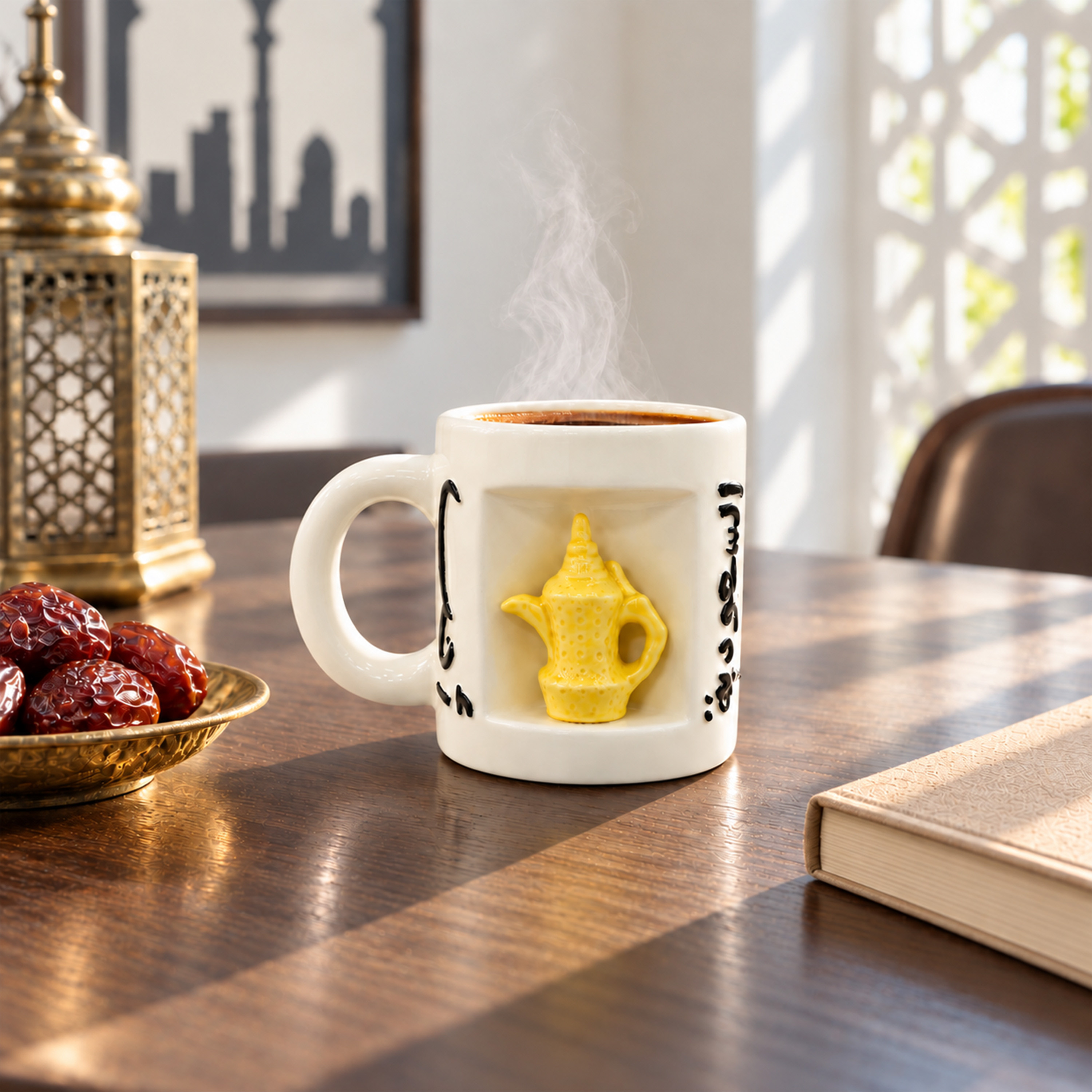 ماغ سيراميك "السعودية" بمجسم الدلة - 250 مل-household-dining-teaandcoffee-mugsandcups-image-3