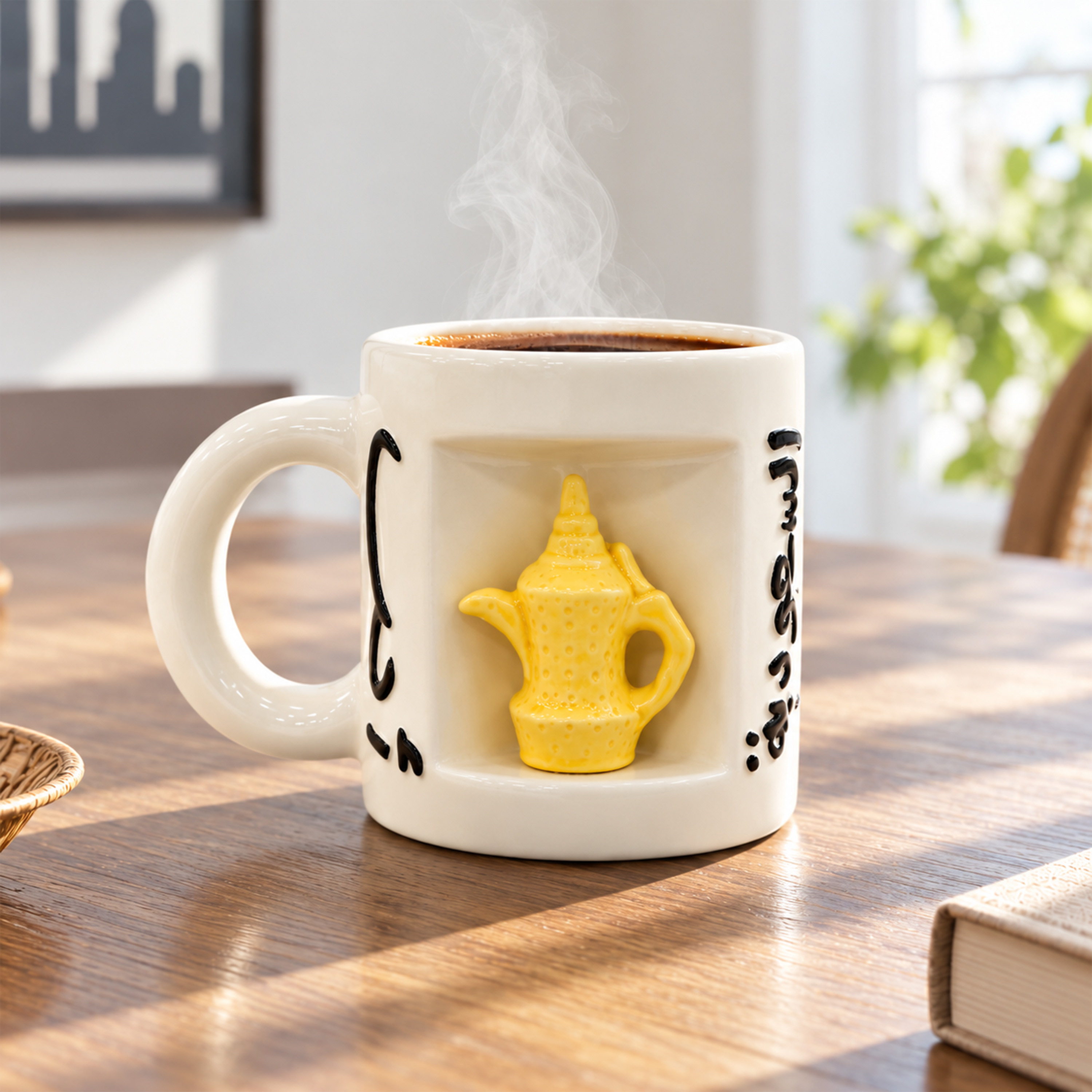 ماغ سيراميك "السعودية" بمجسم الدلة - 250 مل-household-dining-teaandcoffee-mugsandcups-image-4
