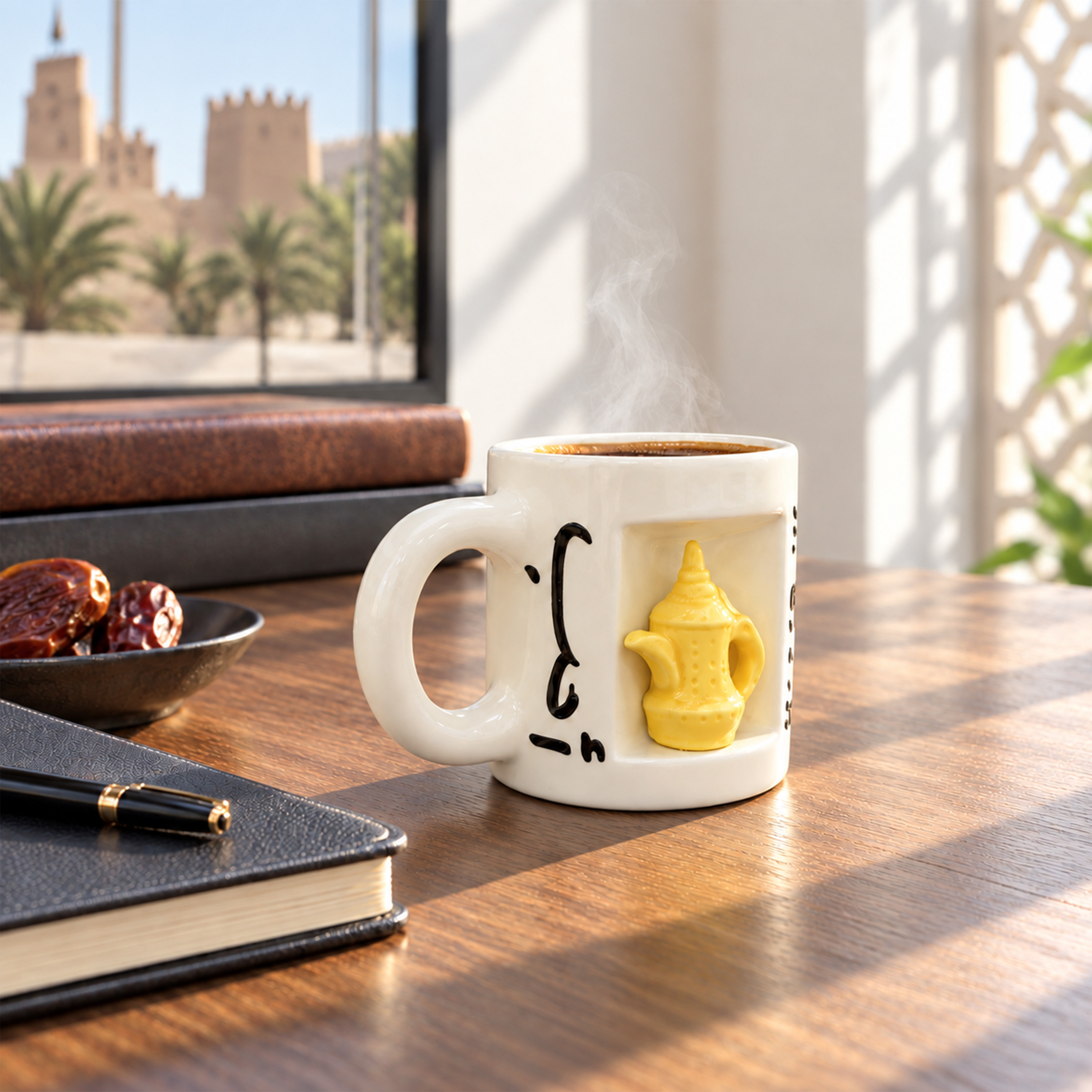 ماغ سيراميك "السعودية" بمجسم الدلة - 250 مل-household-dining-teaandcoffee-mugsandcups-image-5