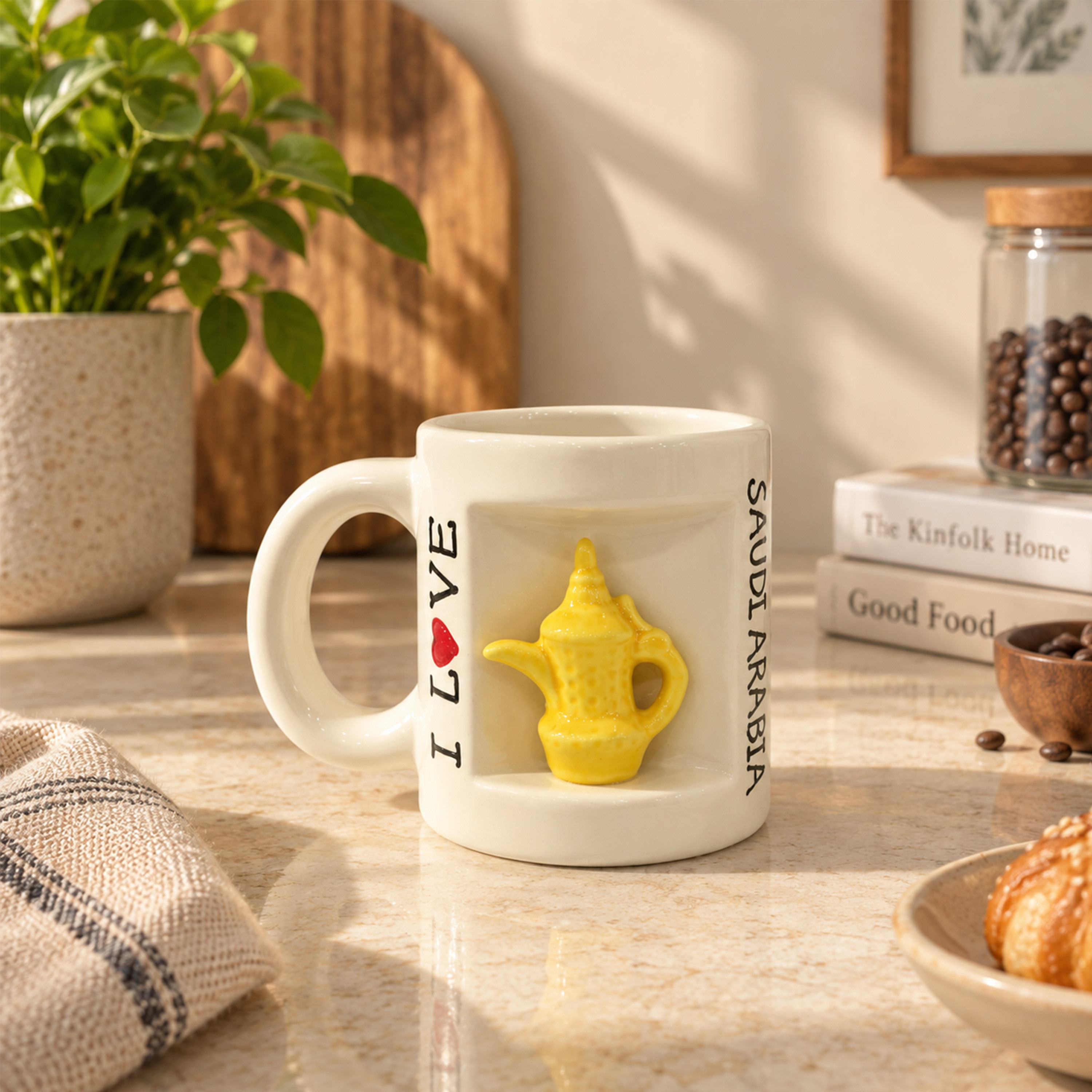 ماغ سيراميك "أحب السعودية" بشعار خريطة المعالم - 250 مل-household-dining-teaandcoffee-mugsandcups-image-3