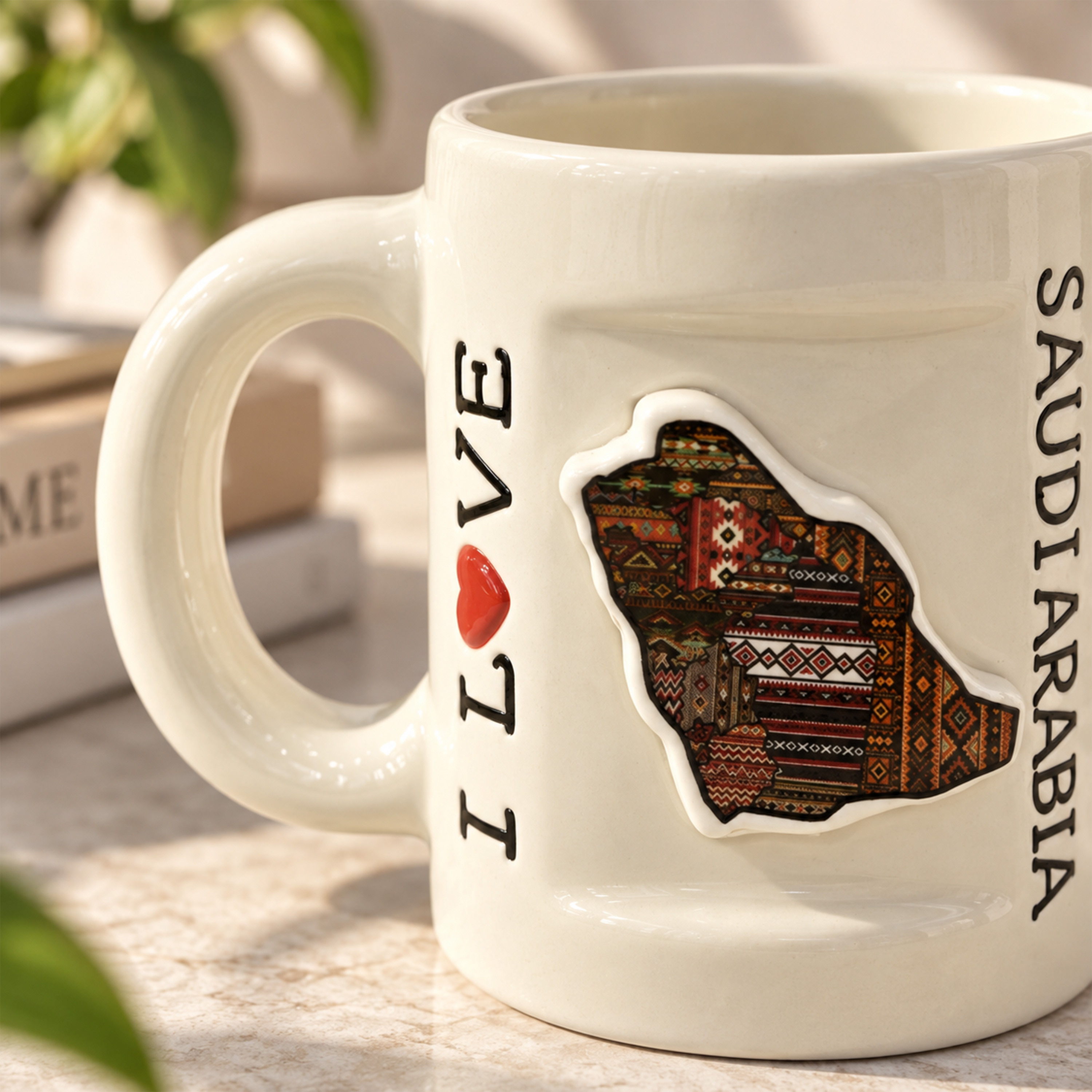ماغ سيراميك "أحب السعودية" بتصميم خريطة فسيفسائية - 250 مل-household-dining-teaandcoffee-mugsandcups-image-4