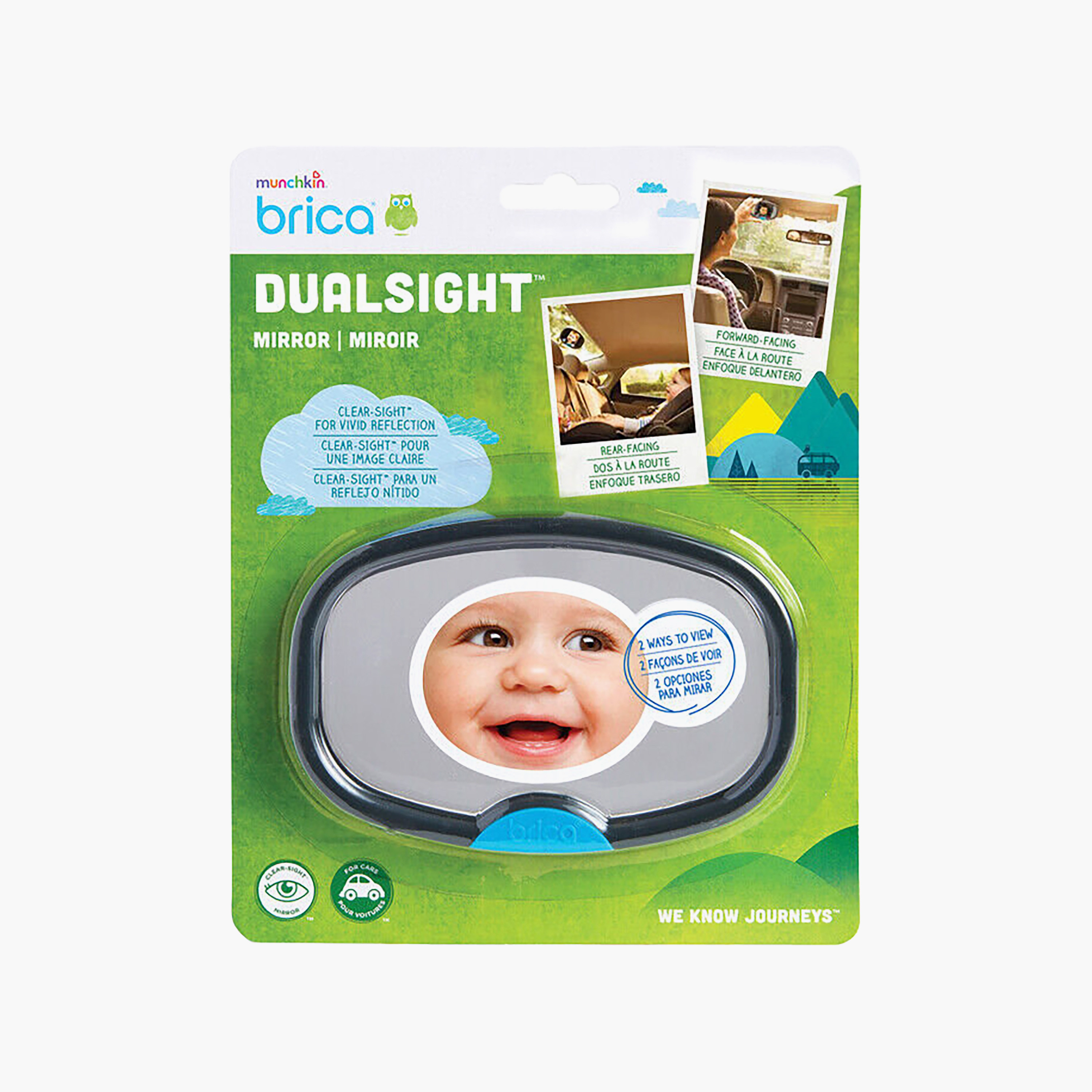 Munchkin Brica Dual Sight Mirror with Visor Clip Attachment-baby-gear-travelaccessories-image-2