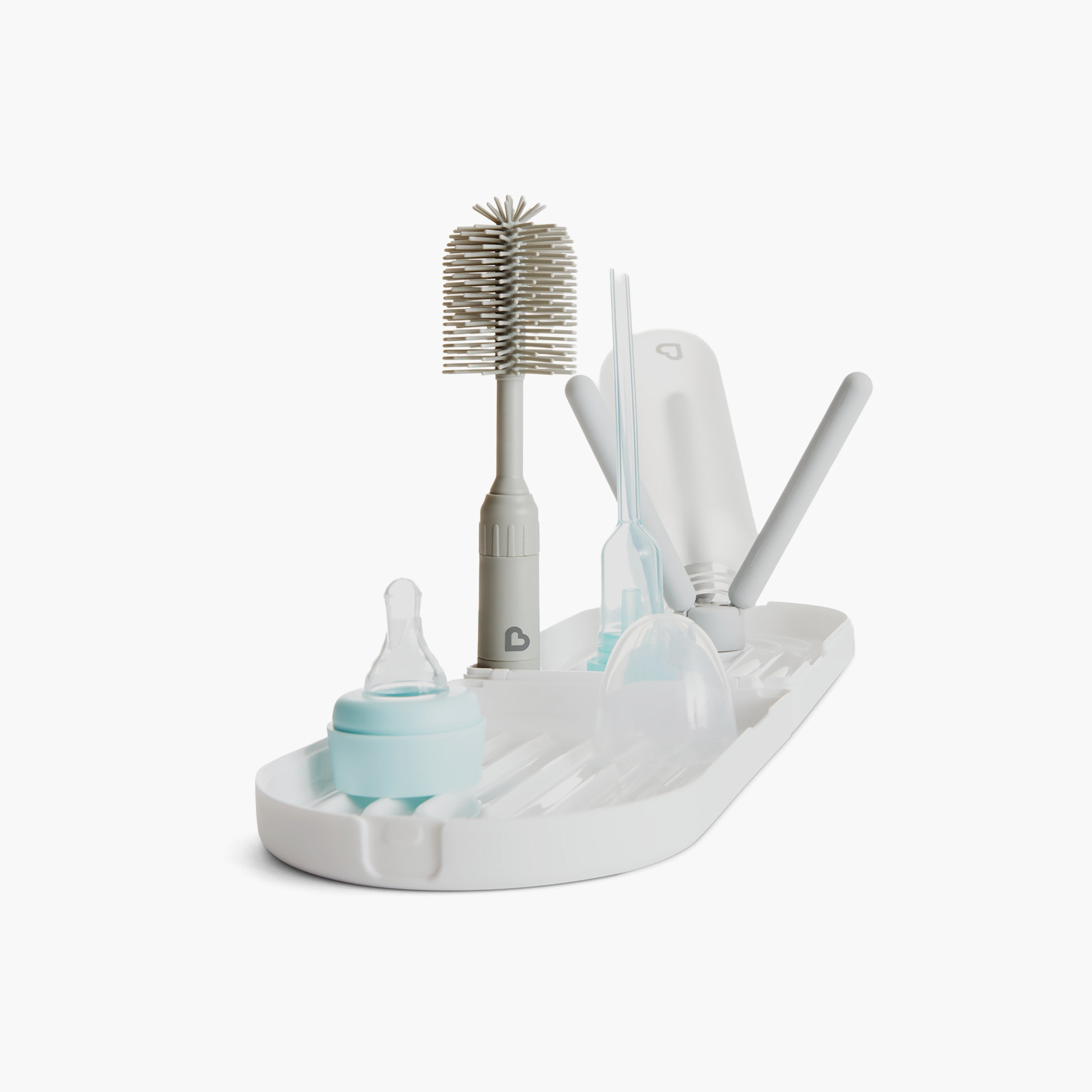 رف تجفيف الرضاعات مع فرشاة سيليكون من مانشكن-baby-feeding-accessories-image-2
