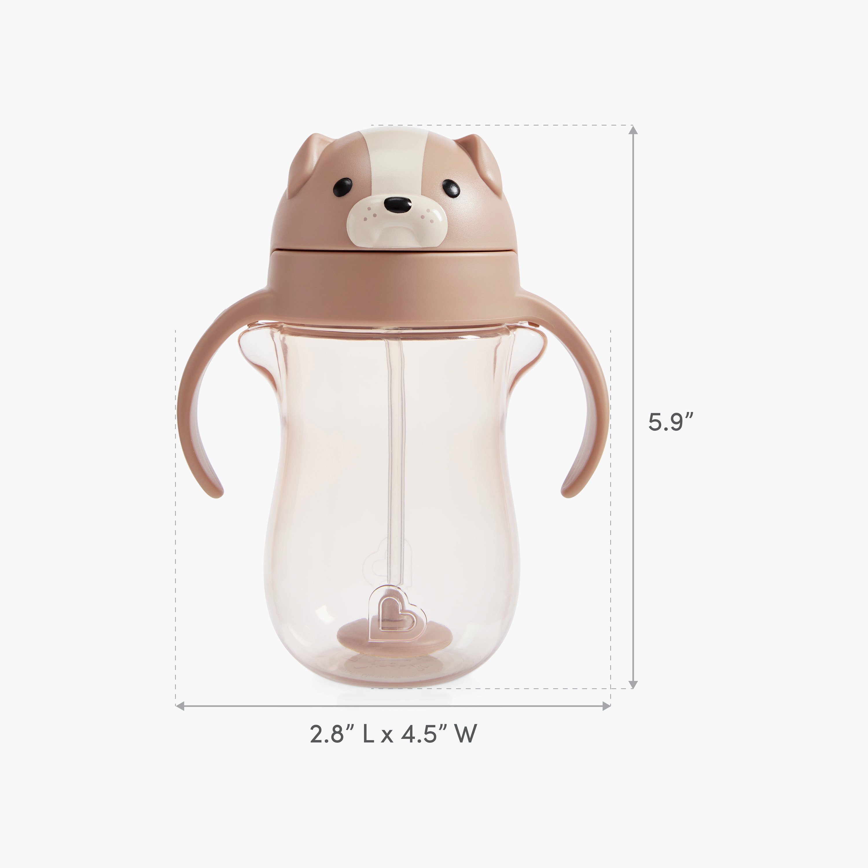 Munchkin Weighted Straw Transition Cup with Handles - 296 ml-baby-feeding-mealtimeessentials-image-2