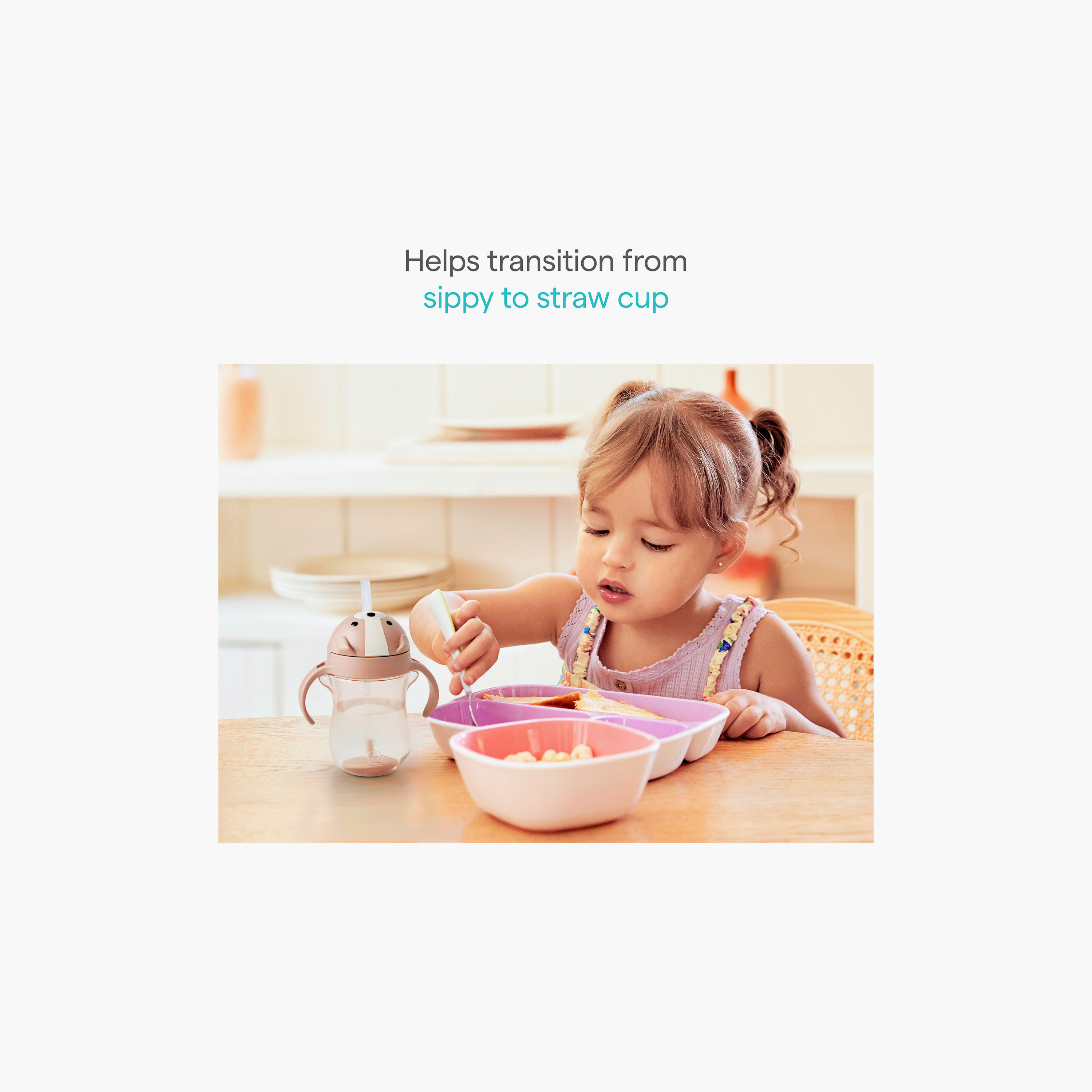 Munchkin Weighted Straw Transition Cup with Handles - 296 ml-baby-feeding-mealtimeessentials-image-7