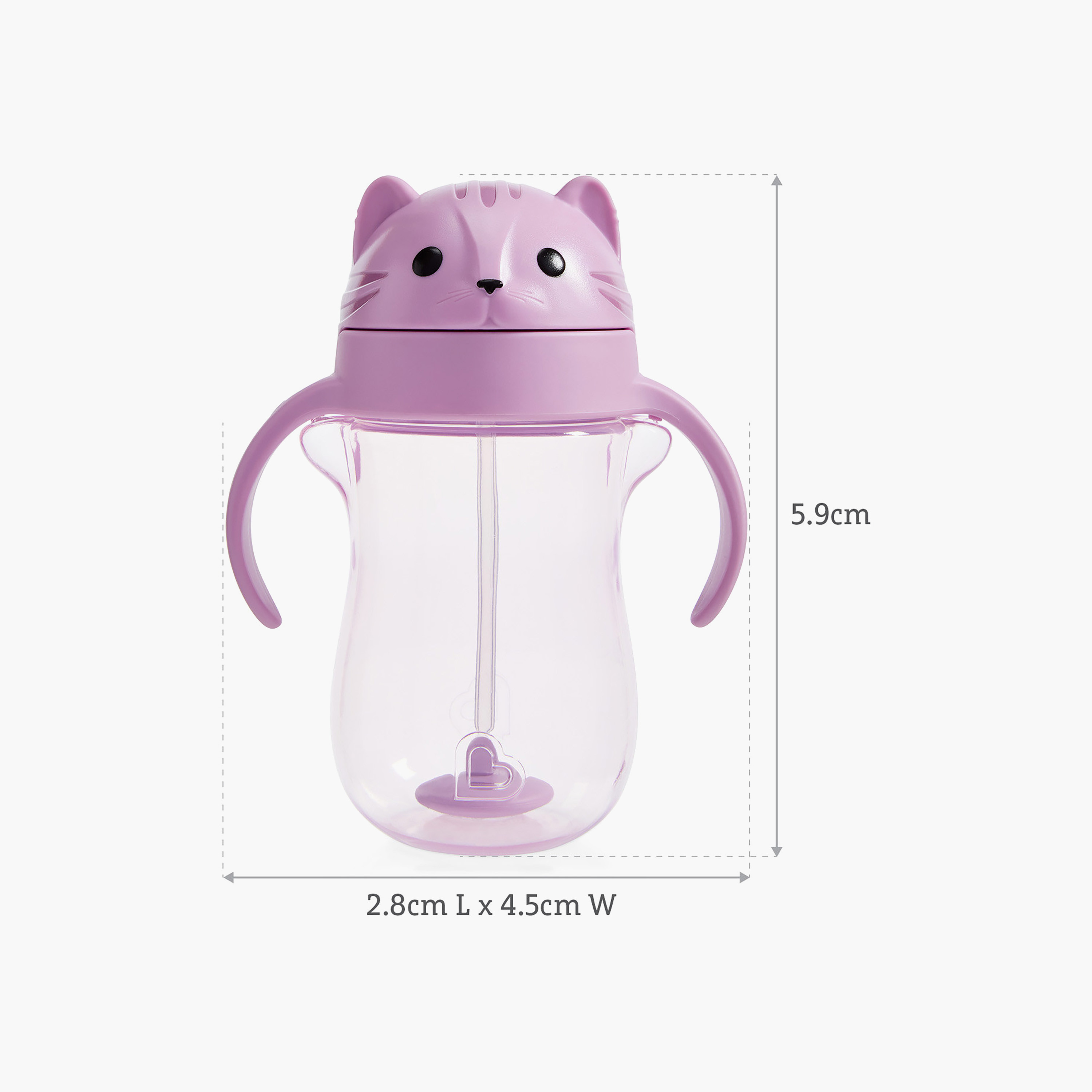 Munchkin Weighted Straw Transition Cup with Handles - 296 ml-baby-feeding-mealtimeessentials-image-2