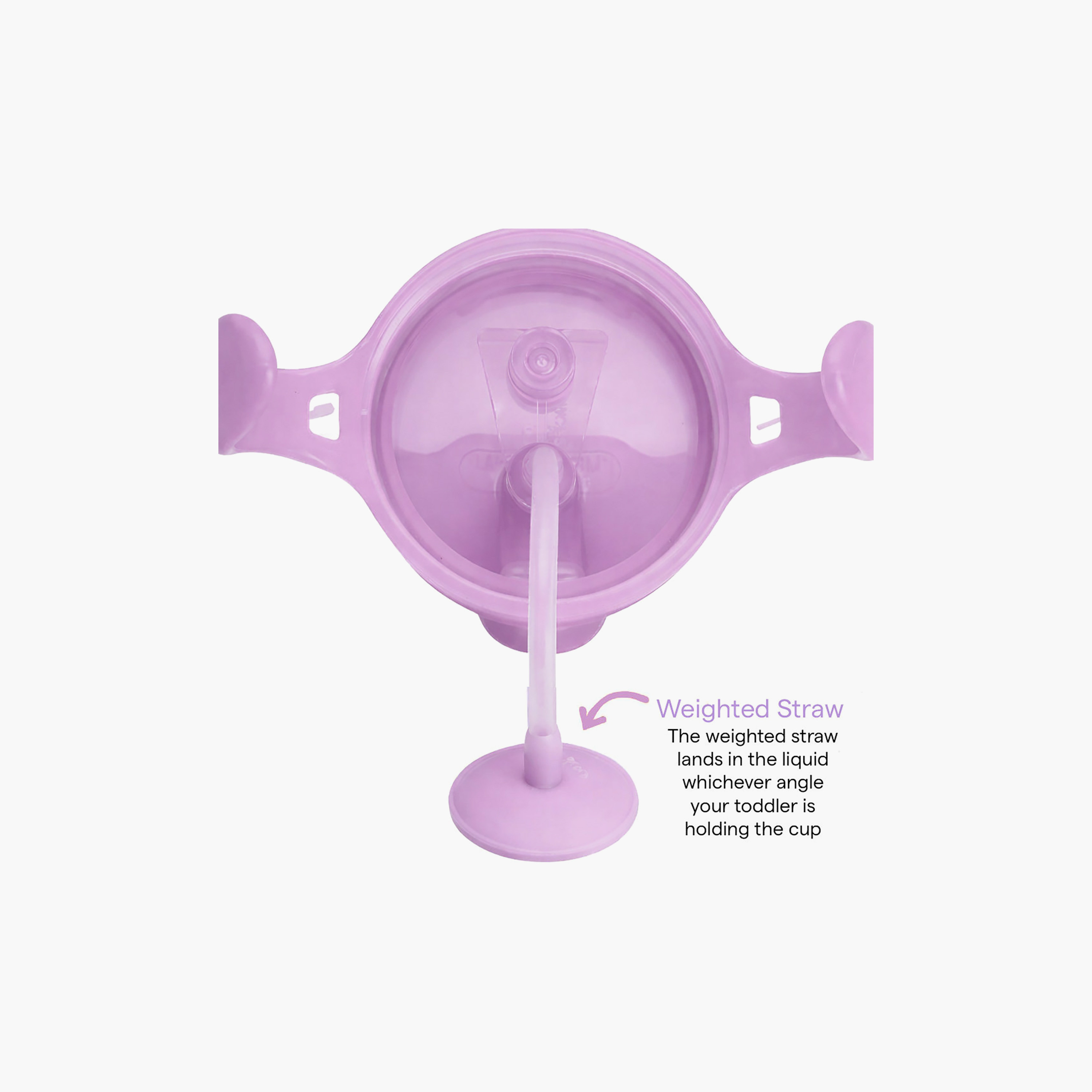 Munchkin Weighted Straw Transition Cup with Handles - 296 ml-baby-feeding-mealtimeessentials-image-5
