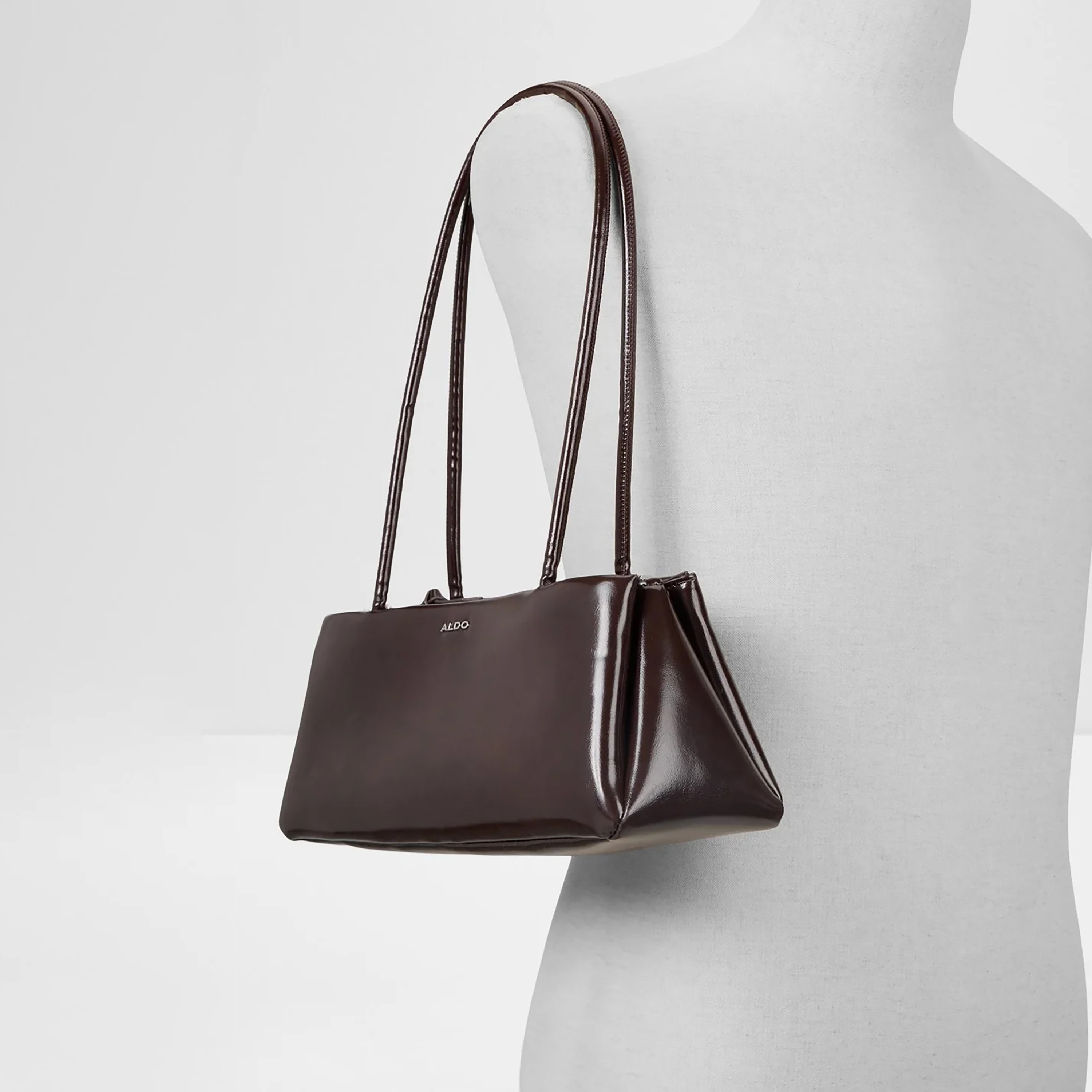 Aldo Alesia Plain Double Handle Shoulder Bag with Zipper Closure & Non-Detachable Strap-women-bagsandwallets-handbags-image-4