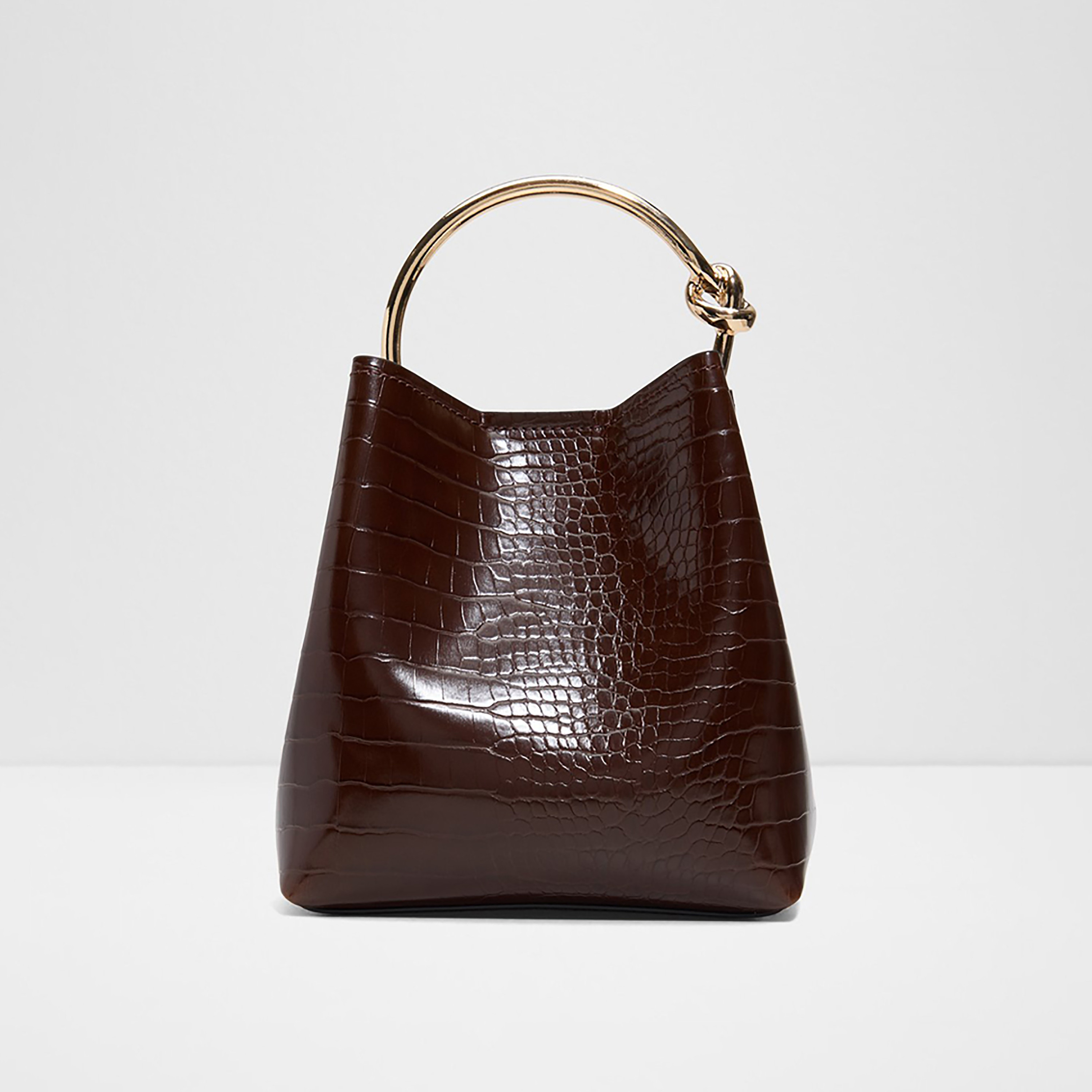 Aldo Bienka Textured Top Handle Bucket Bag with Magnetic Closure-women-bagsandwallets-handbags-image-1
