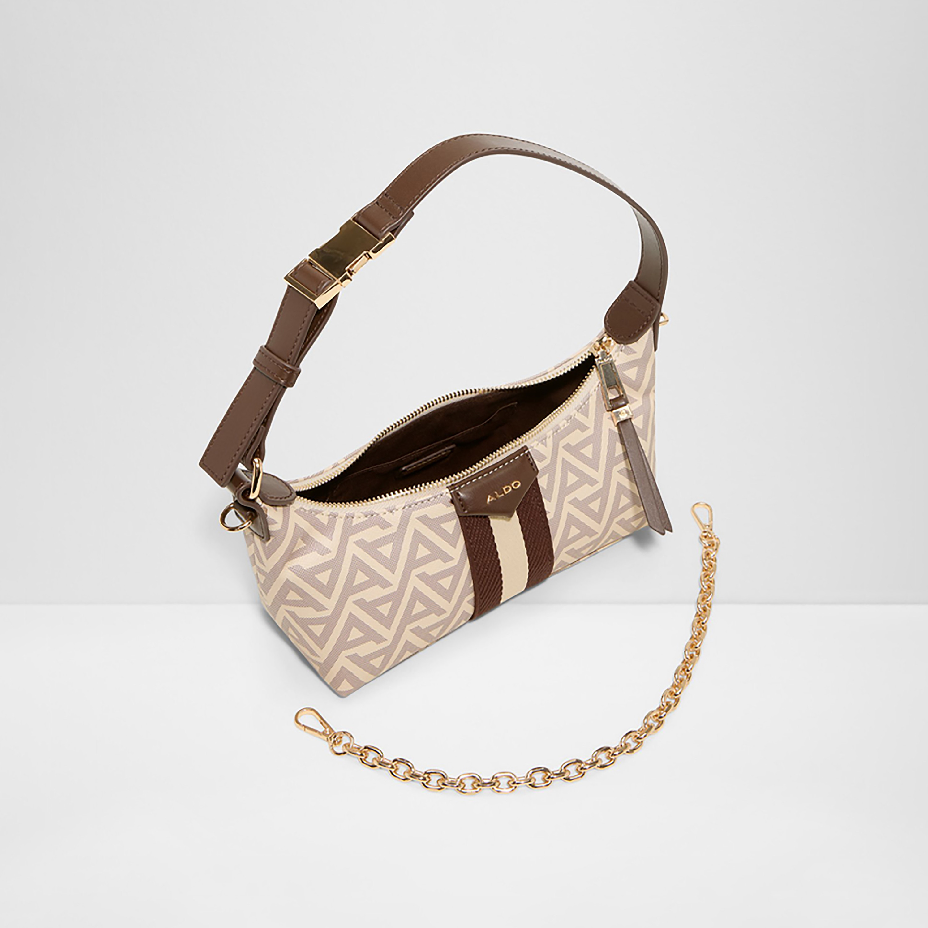 Aldo Cordida Printed Shoulder Bag with Zipper Closure and Detachable Strap-women-bagsandwallets-handbags-image-3