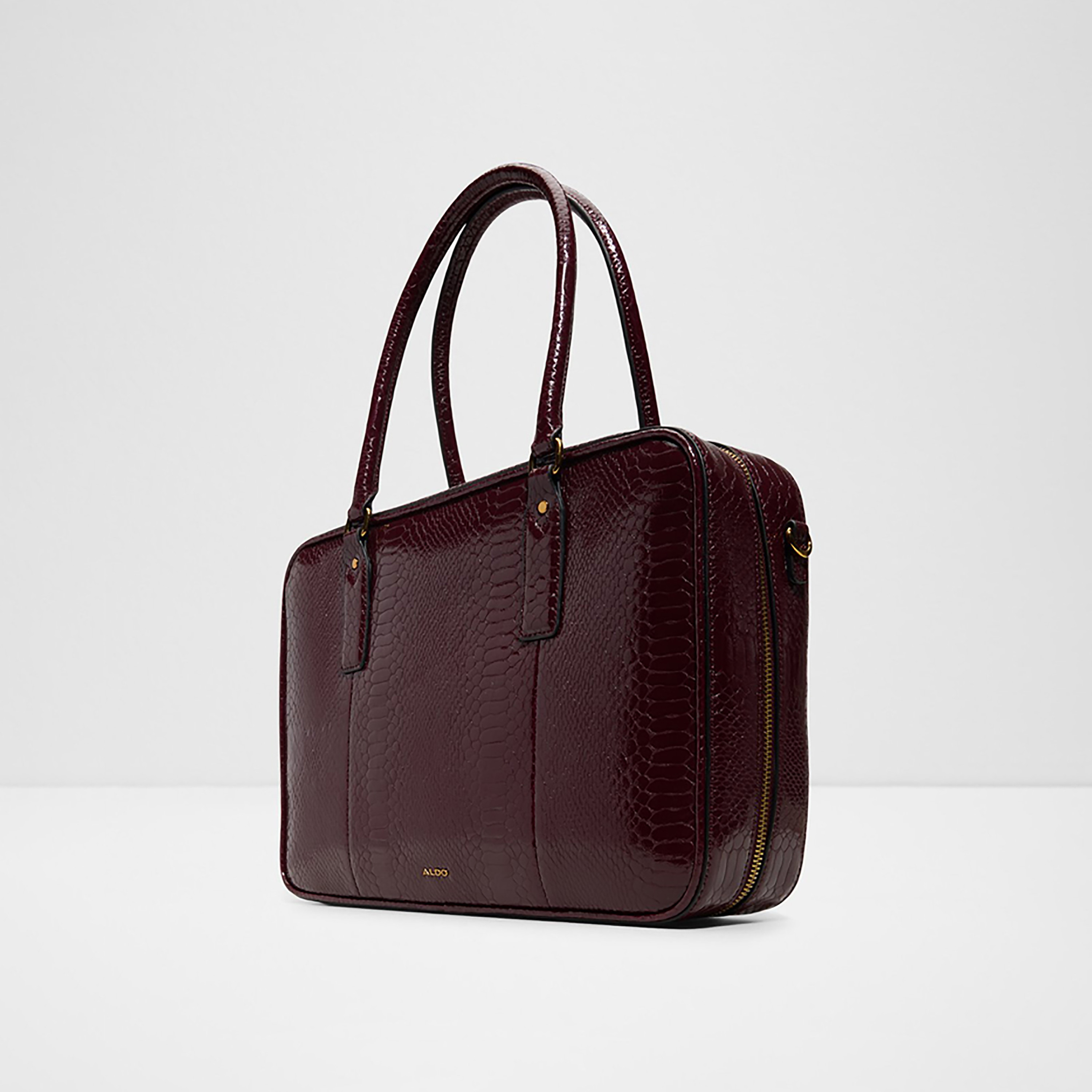 Aldo Darea Textured Double Handle Laptop Bag with Zipper Closure and Detachable Strap-women-bagsandwallets-handbags-image-2
