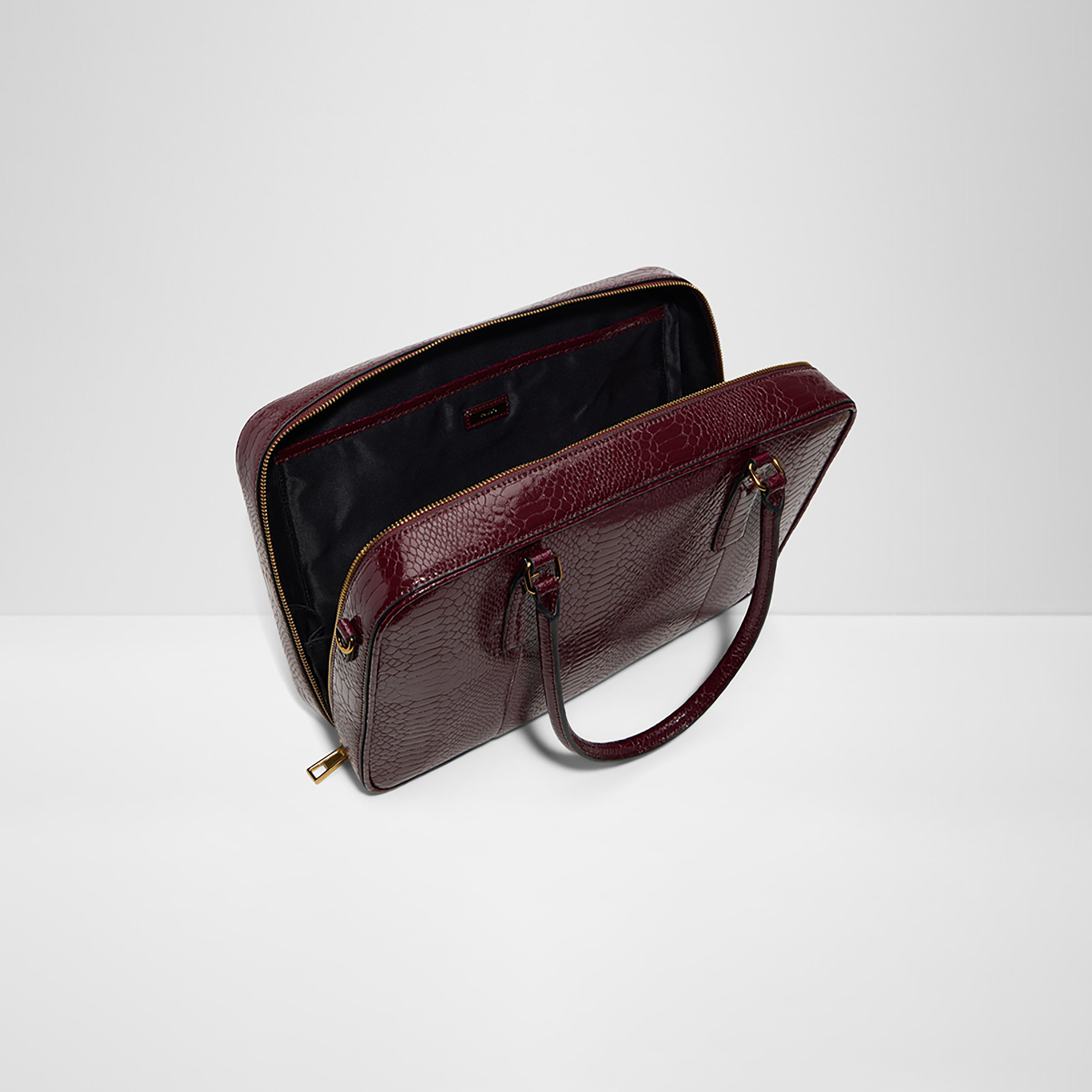 Aldo Darea Textured Double Handle Laptop Bag with Zipper Closure and Detachable Strap-women-bagsandwallets-handbags-image-3