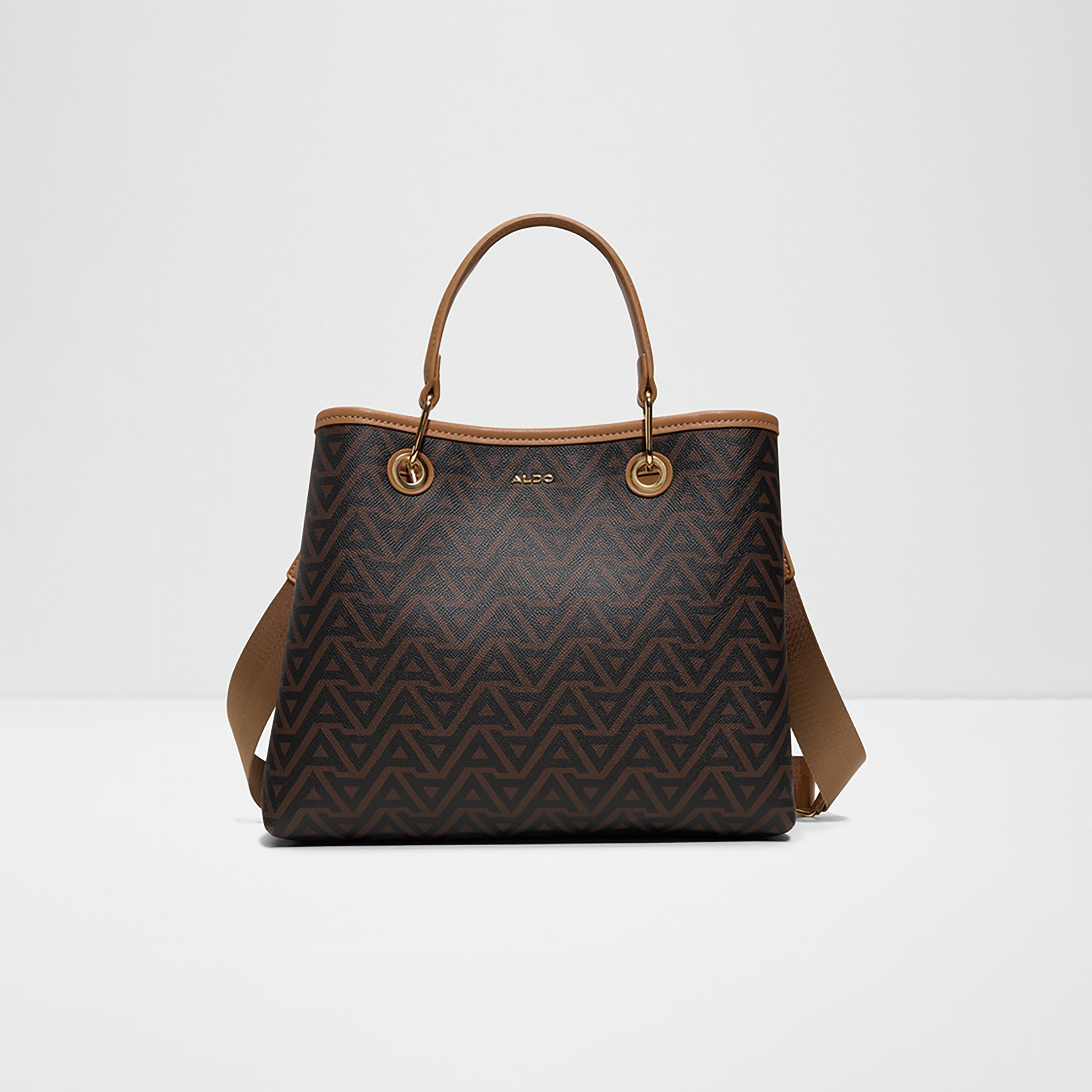 Aldo Gracelyne Printed Double Handle Satchel Bag with Magnetic Closure-women-bagsandwallets-handbags-image-1
