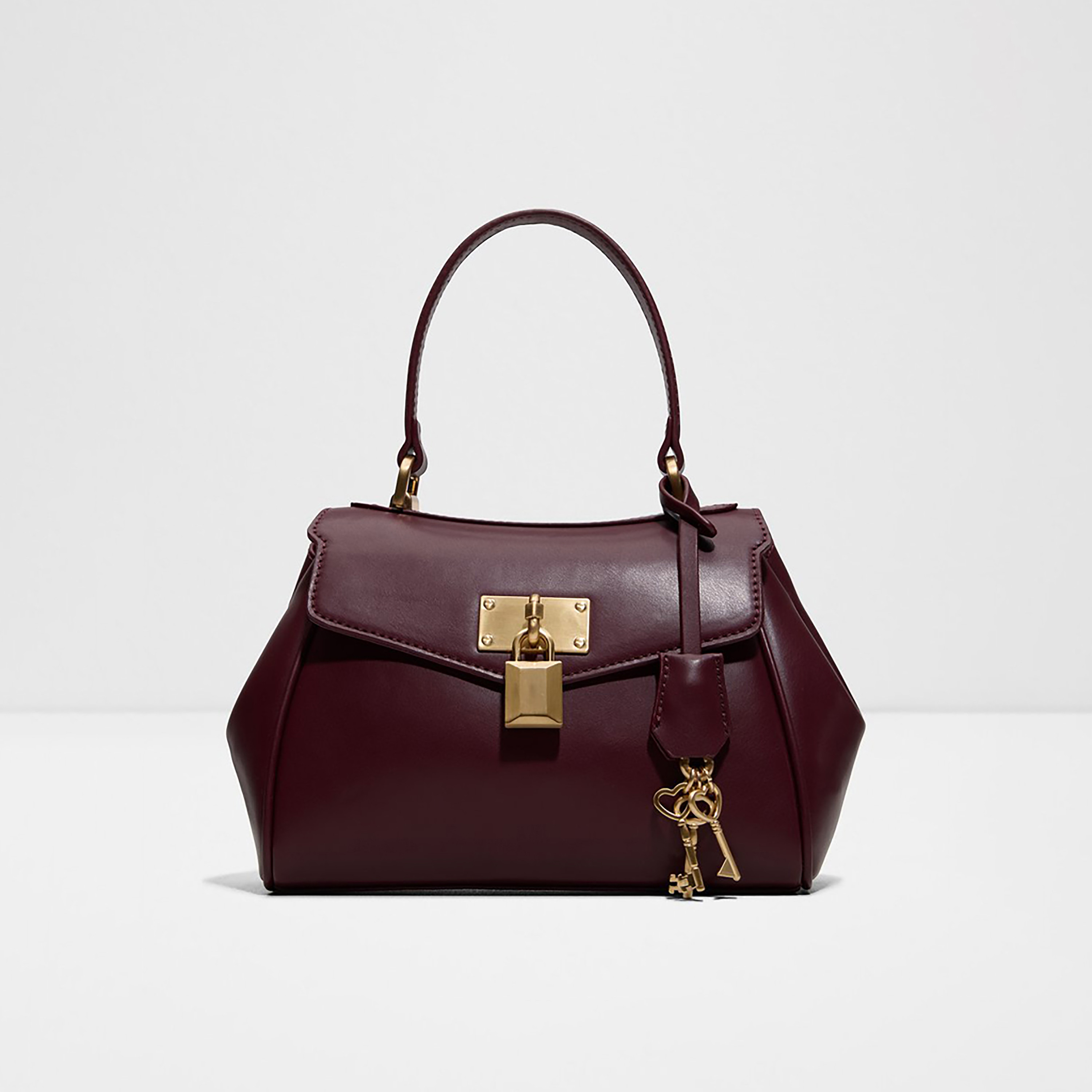 Aldo Heartkeepermid Plain Top Handle Satchel Bag with Magnetic Closure-women-bagsandwallets-handbags-image-1