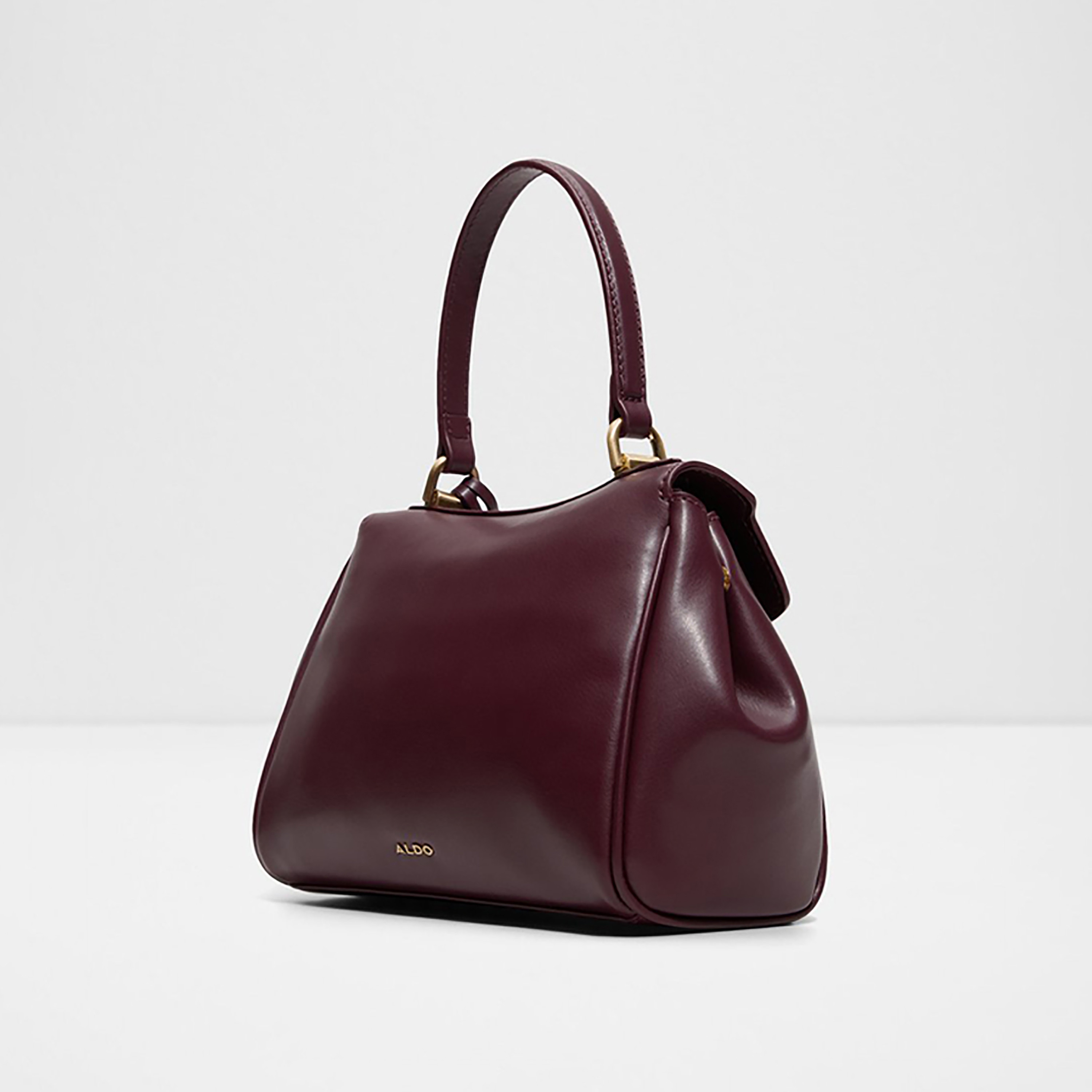 Aldo Heartkeepermid Plain Top Handle Satchel Bag with Magnetic Closure-women-bagsandwallets-handbags-image-2