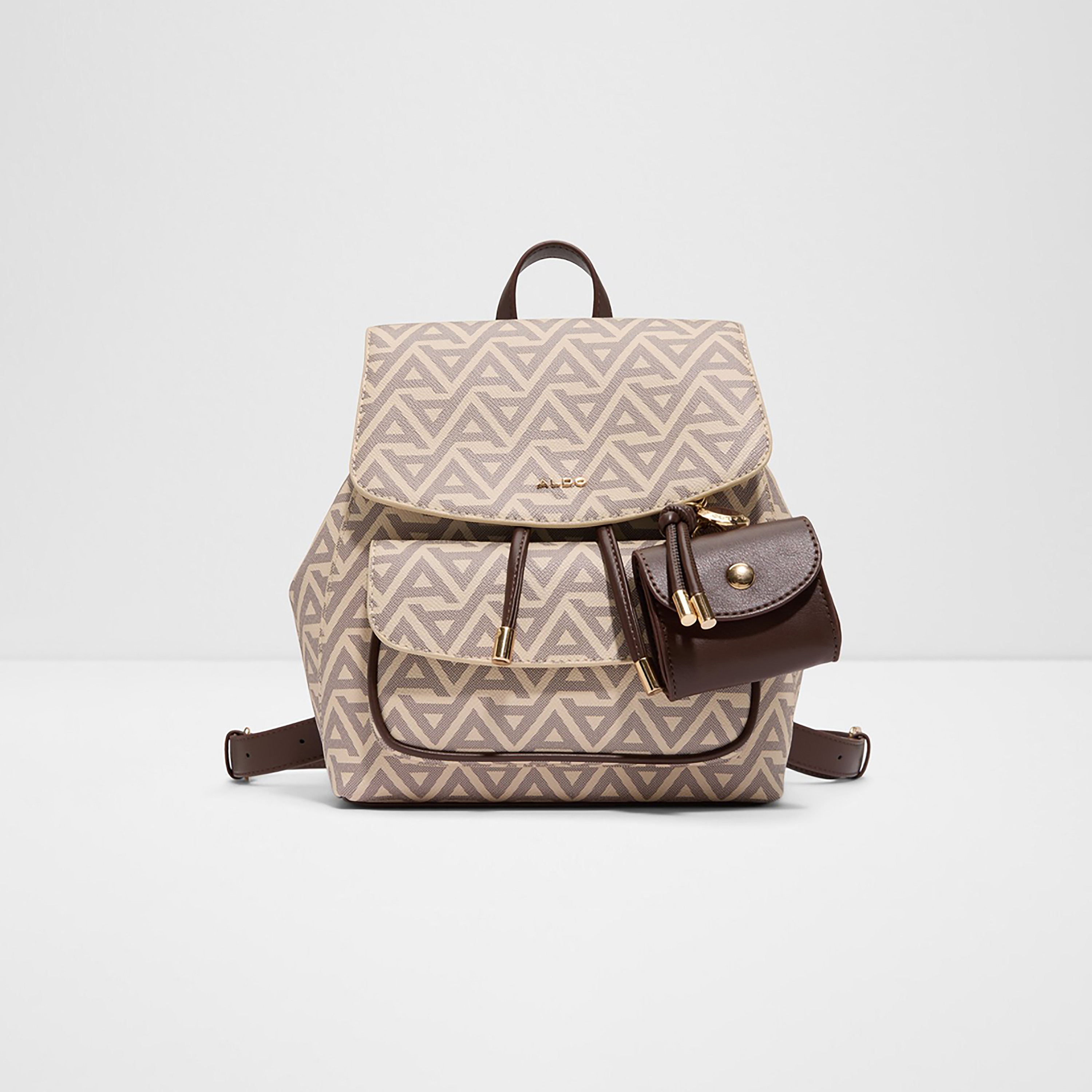 Aldo Miniella Monogram Top Handle Backpack with Drawstring Closure & Adjustable Strap-women-bagsandwallets-backpacks-image-1