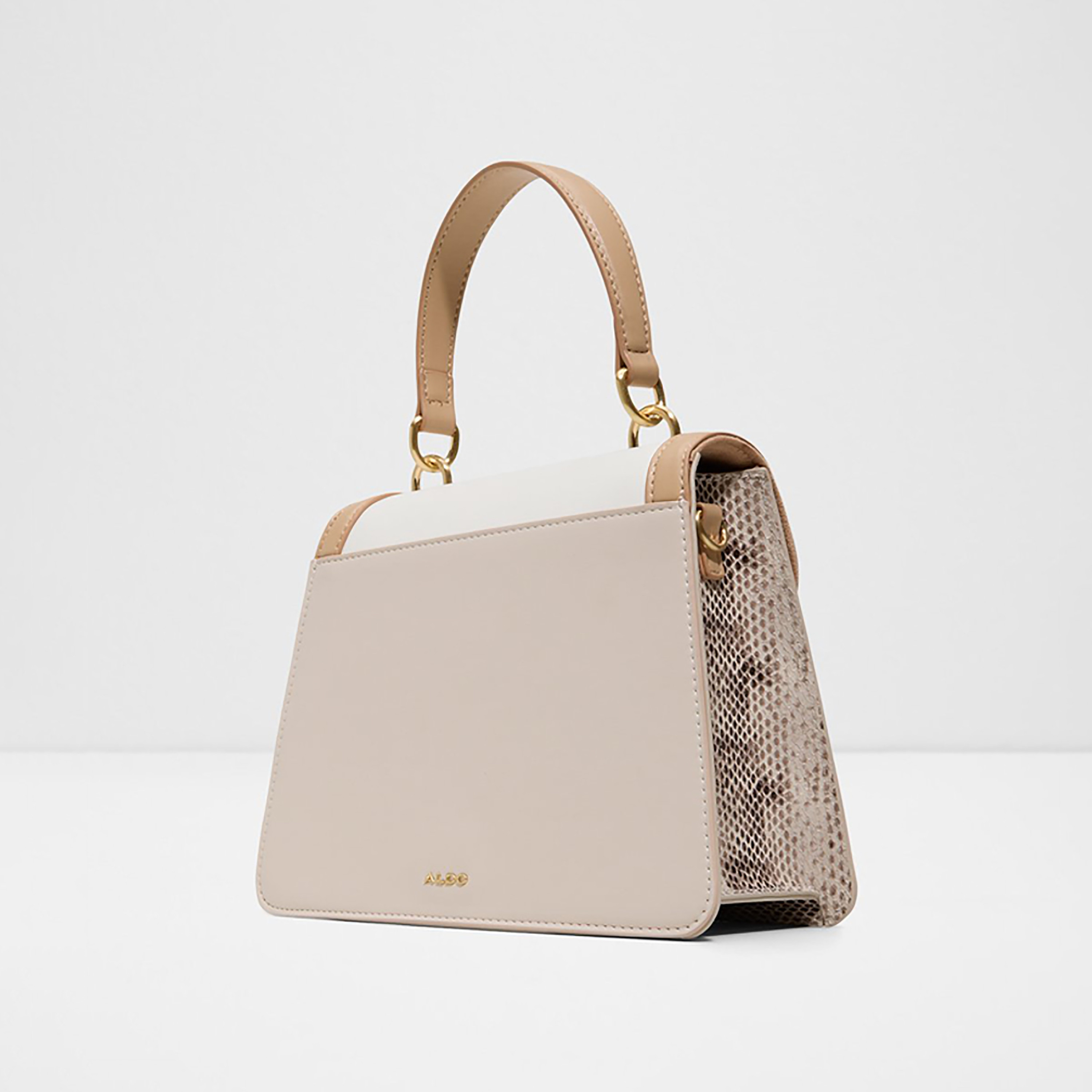 Aldo Mireillea Colorblocked Top Handle Satchel Bag with Magnetic Closure-women-bagsandwallets-handbags-image-2