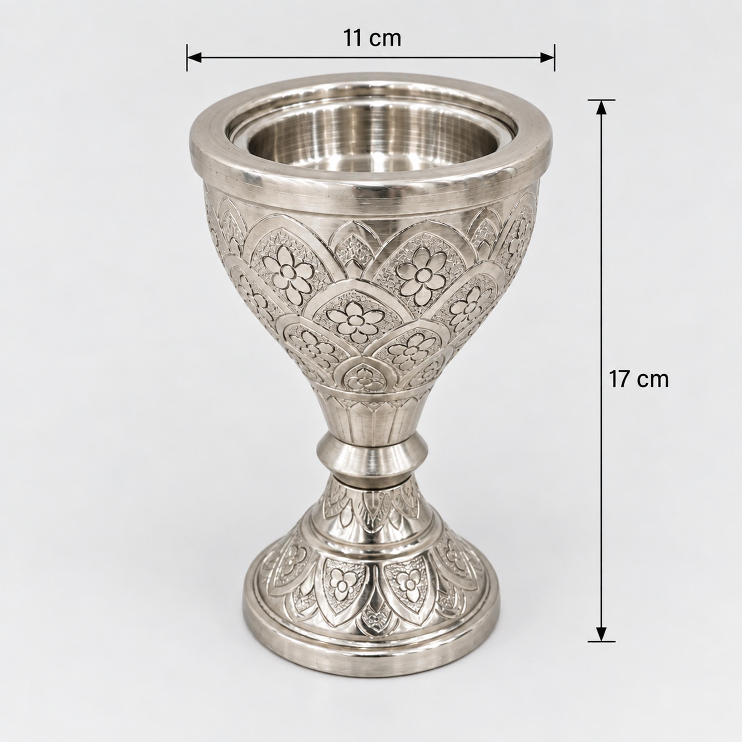 Crafted By Lifestyle Floral-Engraved Aluminium Bukhoor Burner-household-homefragrance-burners-image-2