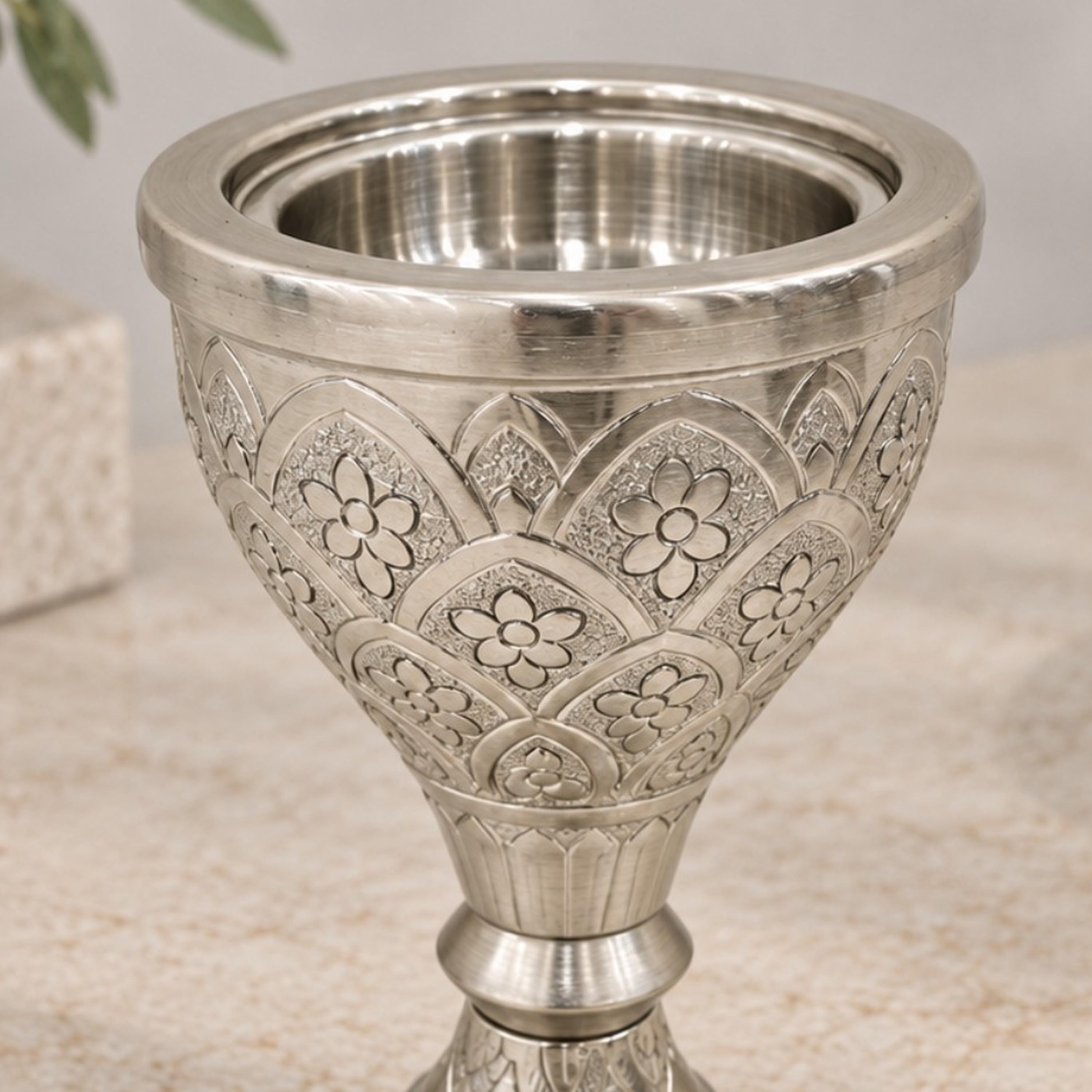 Crafted By Lifestyle Floral-Engraved Aluminium Bukhoor Burner-household-homefragrance-burners-image-4