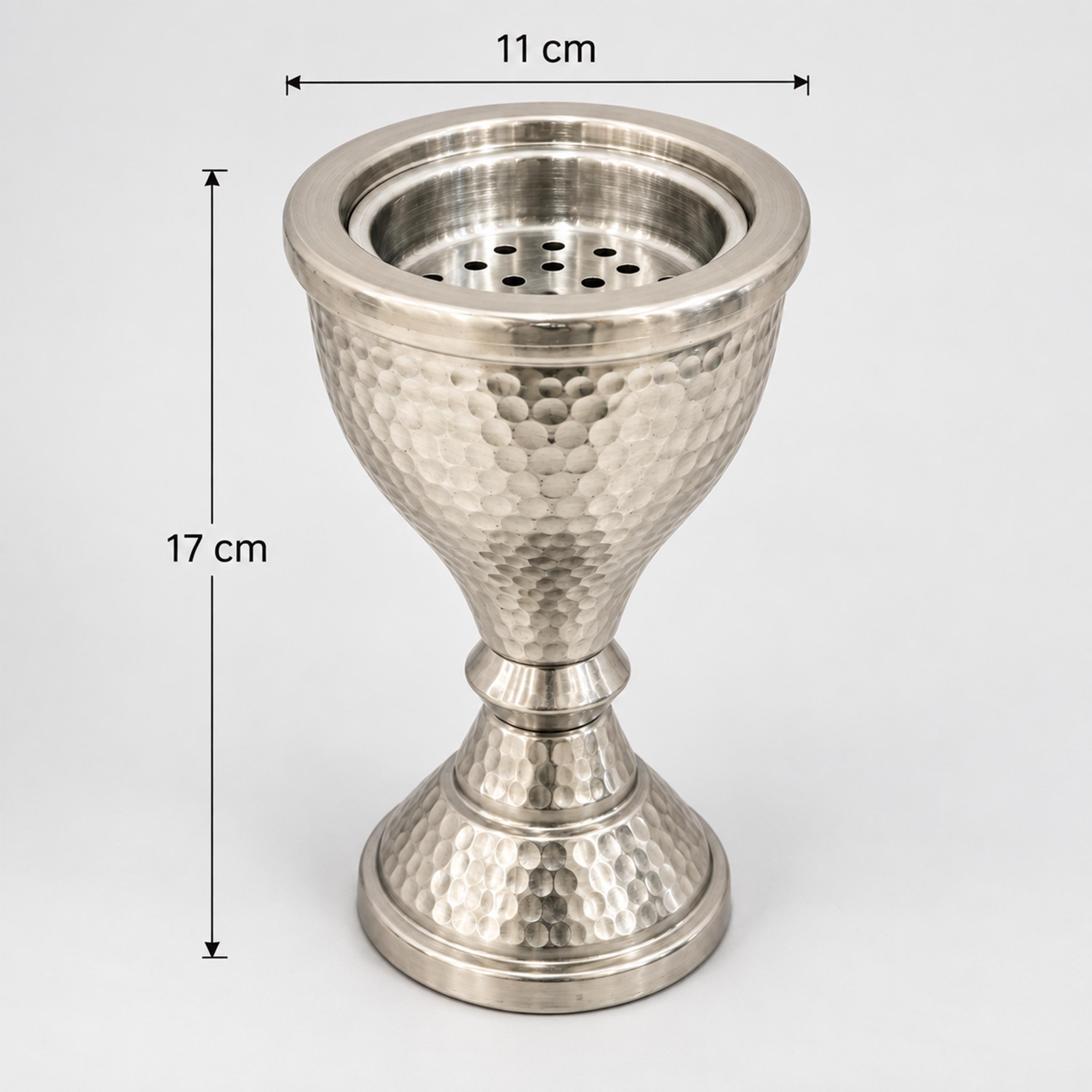 Crafted By Lifestyle Hammered Aluminium Bukhoor Burner-household-homefragrance-burners-image-2