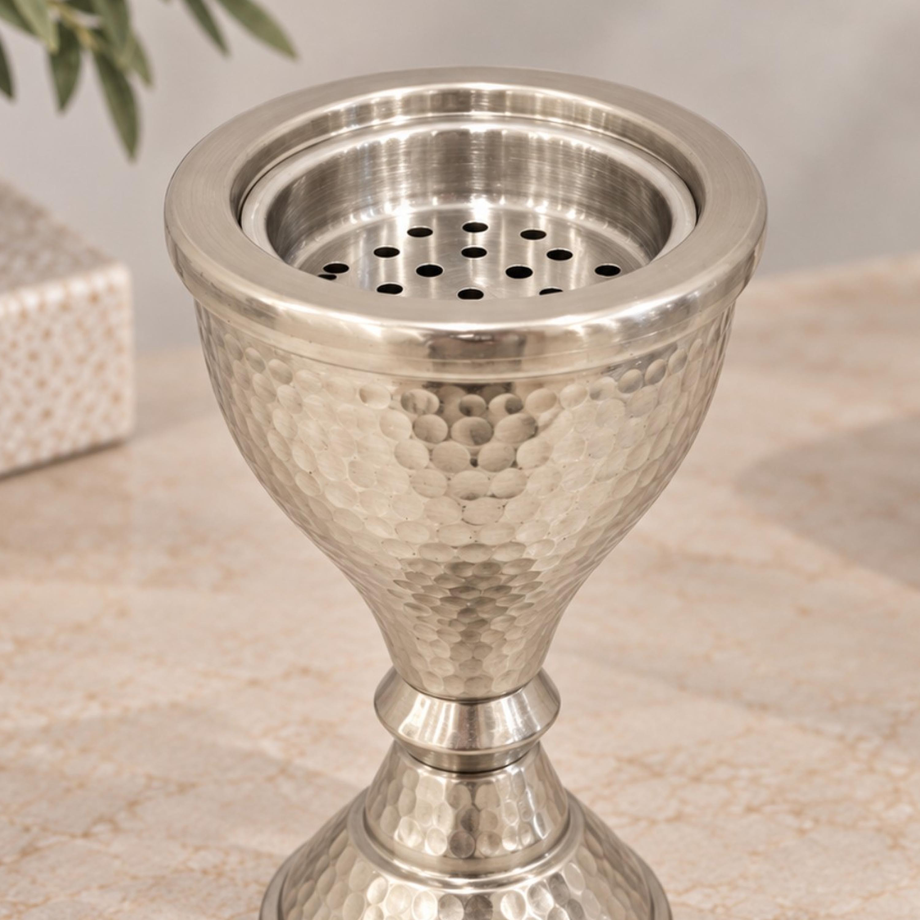 Crafted By Lifestyle Hammered Aluminium Bukhoor Burner-household-homefragrance-burners-image-4