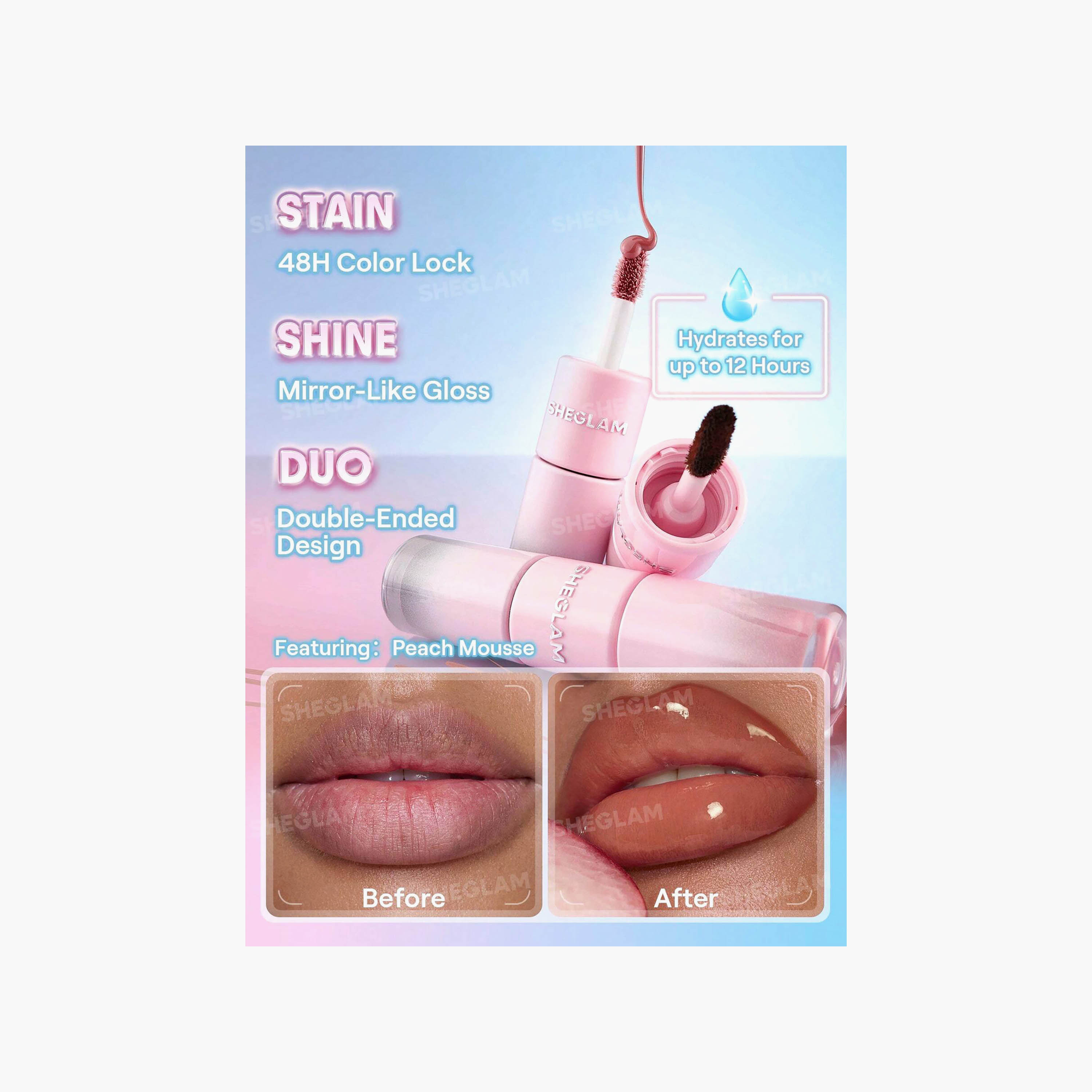 Sheglam Line to Shine Peel-Off Lip Stain & Gloss Duo - 30gms-beautyandpersonalcare-makeup-lips-lipliners-image-5