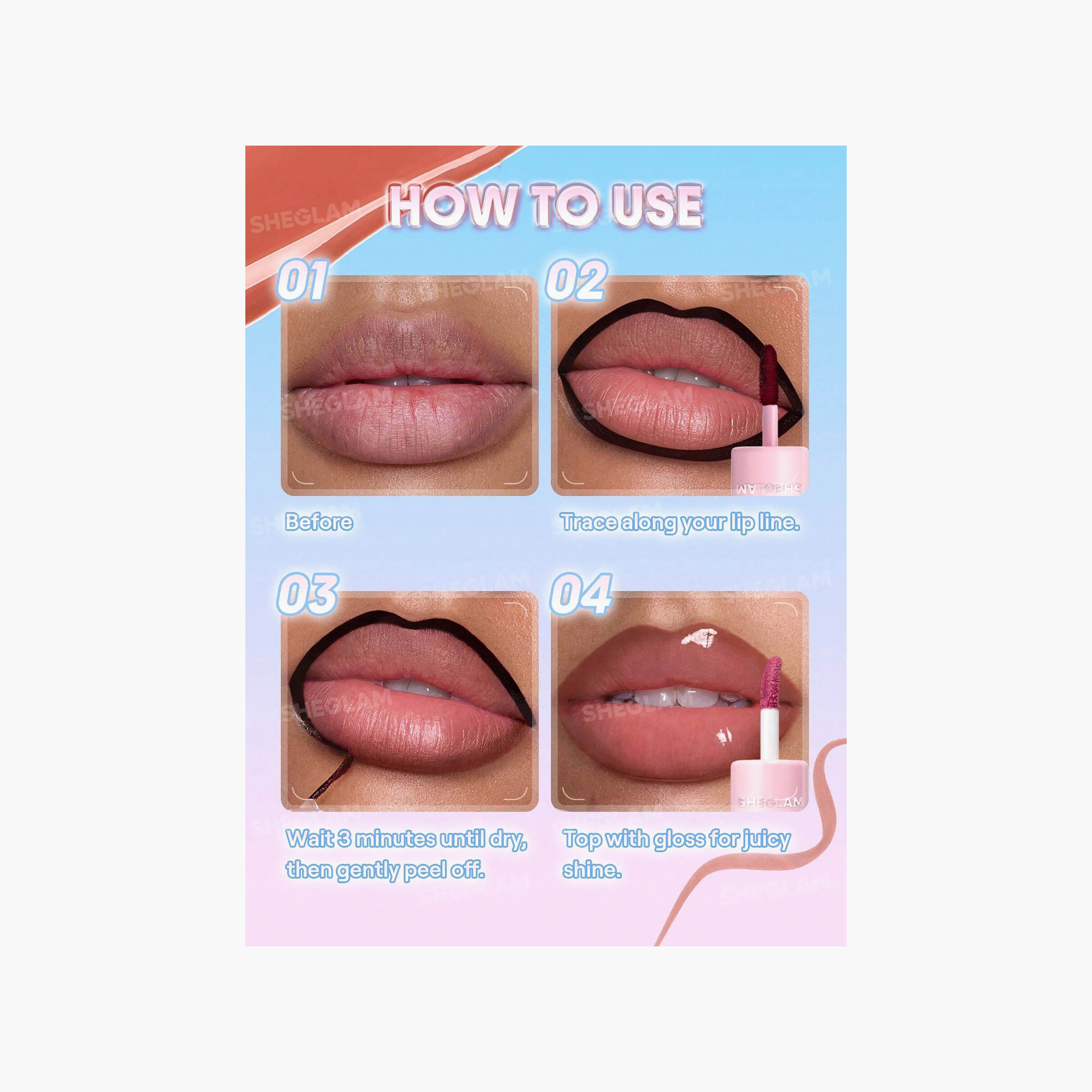 Sheglam Line to Shine Peel-Off Lip Stain & Gloss Duo - 30gms-beautyandpersonalcare-makeup-lips-lipliners-image-7