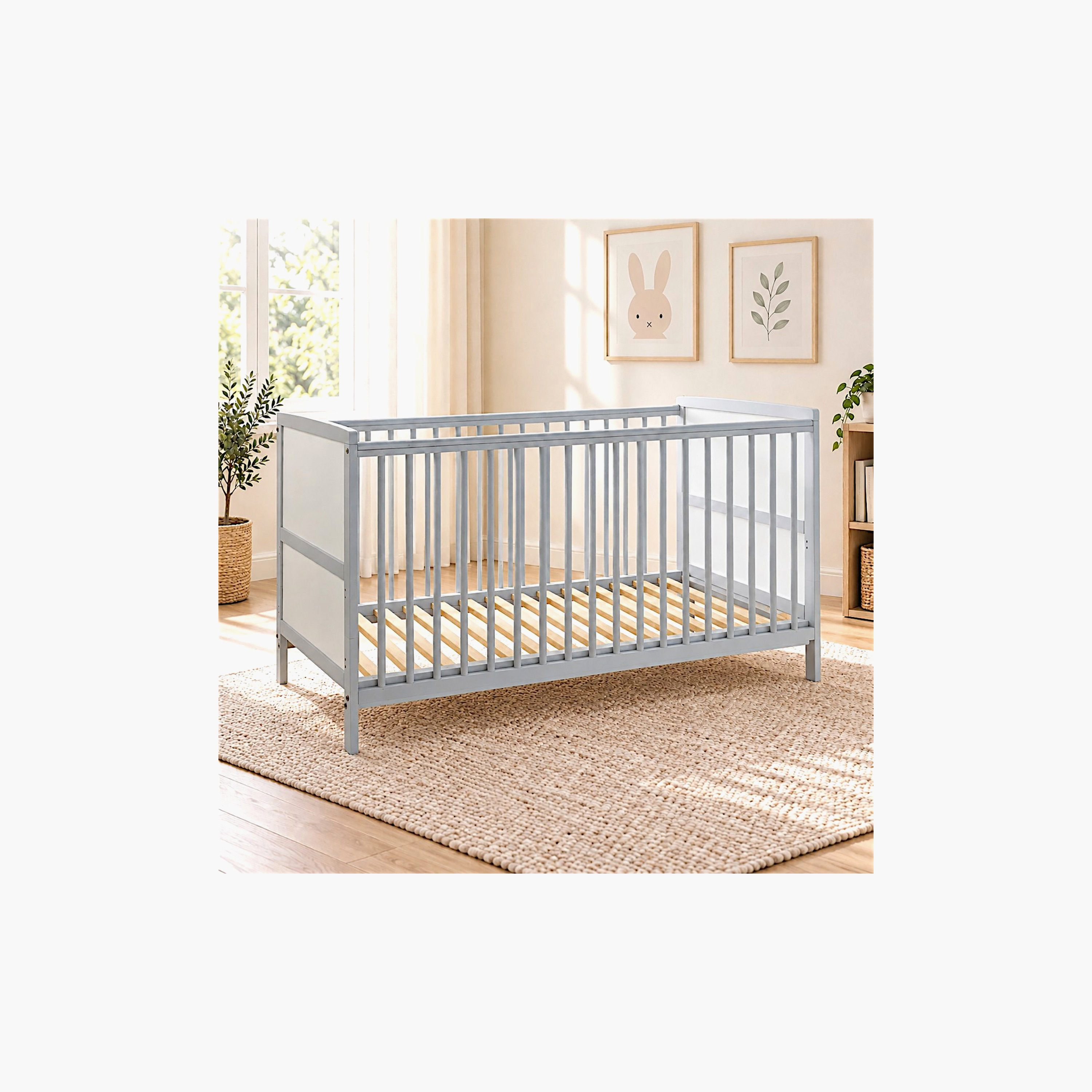 سرير أطفال قابل للتحويل 2 في 1 سيدني بارتفاع قابل للتعديل من كيندر فالي-baby-nursery-furniture-cribsandbeds-beds-image-4