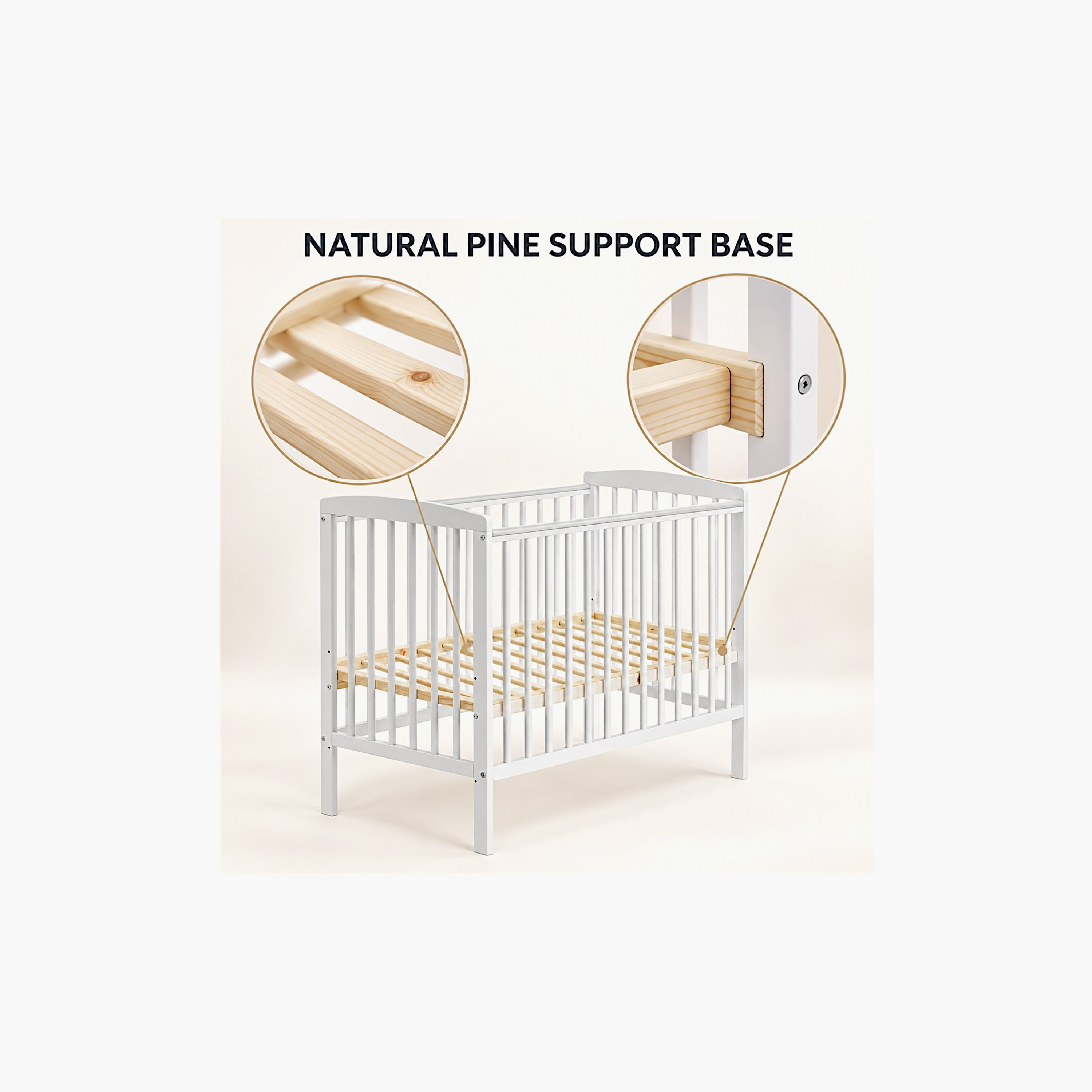 سرير مواليد مدمج بارتفاع قابل للتعديل سيدني من كيندر فالي-baby-nursery-furniture-cribsandbeds-beds-image-2