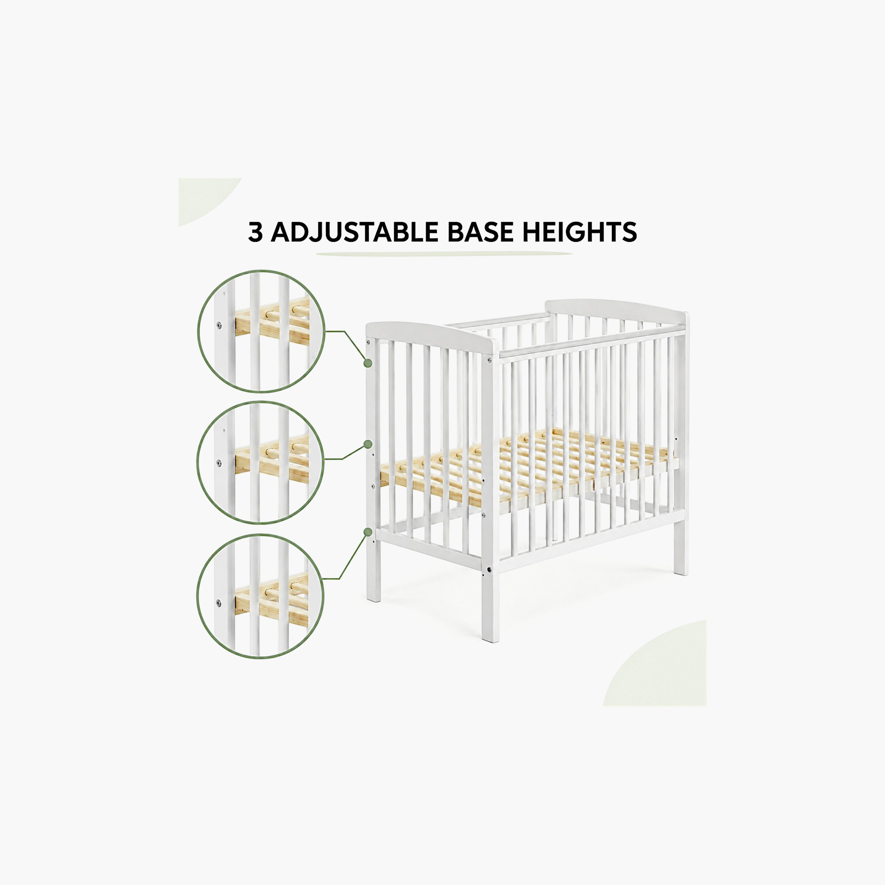 سرير مواليد مدمج بارتفاع قابل للتعديل سيدني من كيندر فالي-baby-nursery-furniture-cribsandbeds-beds-image-3