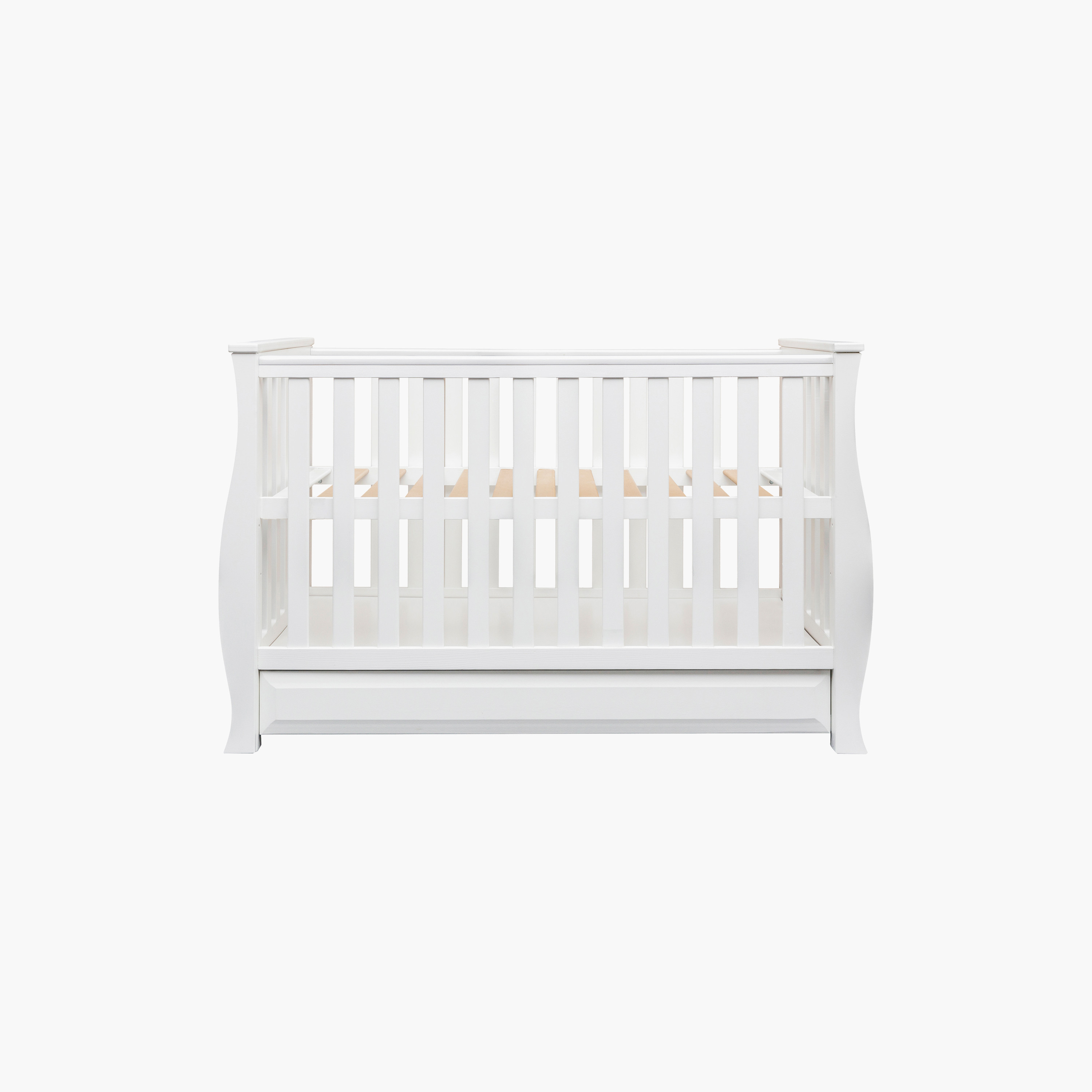 Kinder Valley Luna Sleigh Cot with Drawer-baby-nursery-furniture-cribsandbeds-beds-image-2