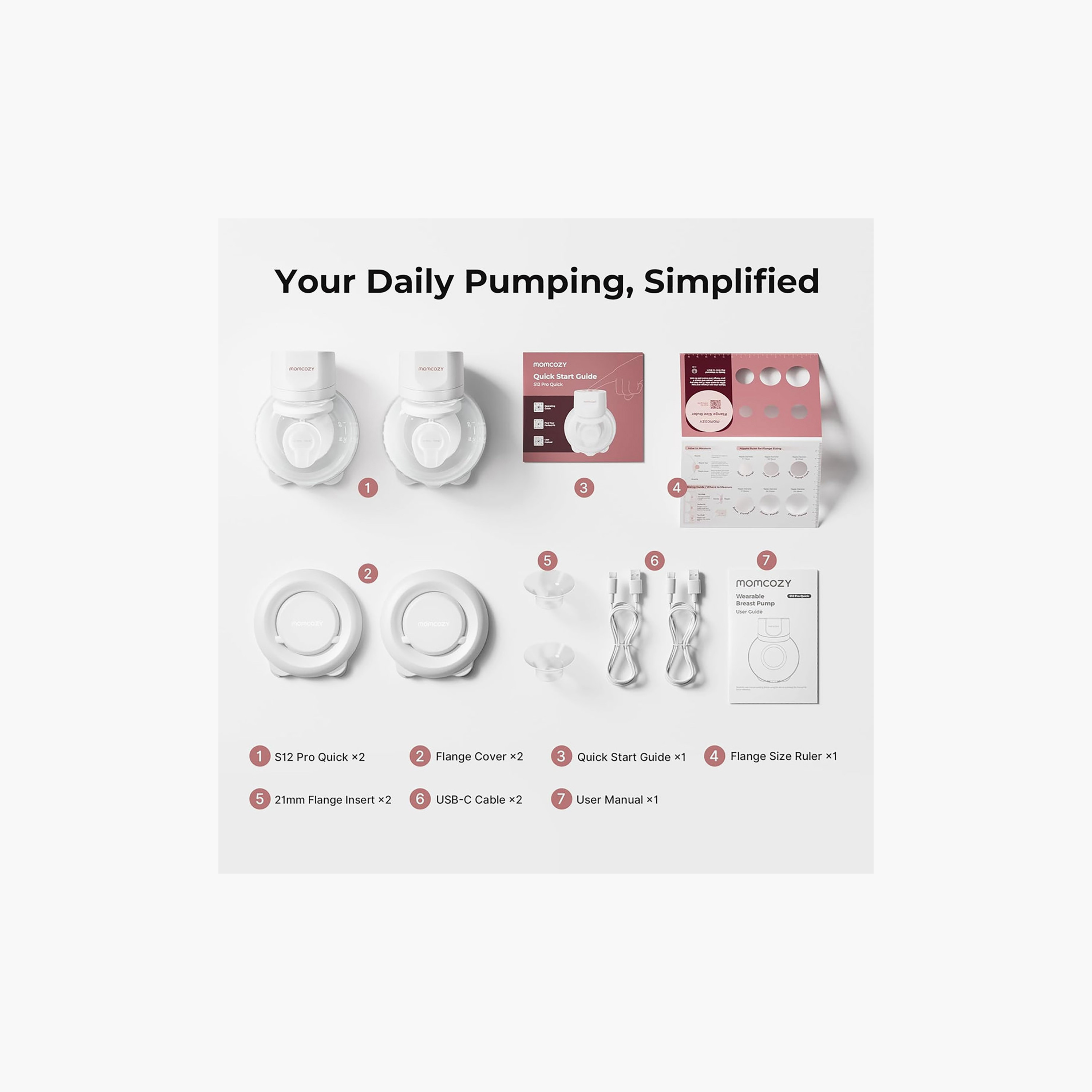 طقم مضخة ثدي كهربائية مزدوجة قابلة للارتداء S12 Pro سريعة من مومكوزي-baby-feeding-breastfeedingandcare-image-3
