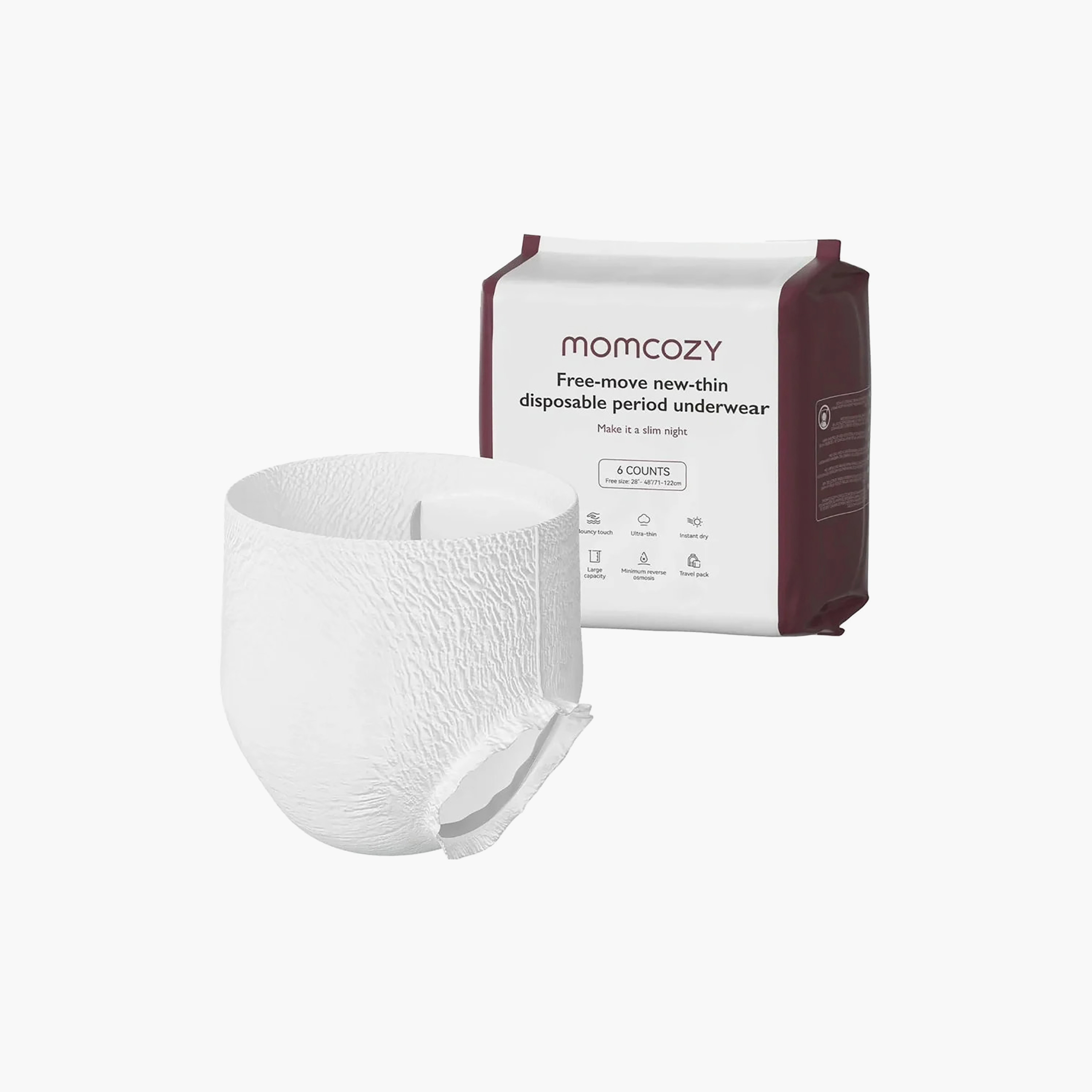 ملابس داخلية للدورة الشهرية للاستخدام مرة واحدة مانعة للتسريب 6 قطع من مومكوزي-women-clothing-maternity-lingerie-panties-image-5
