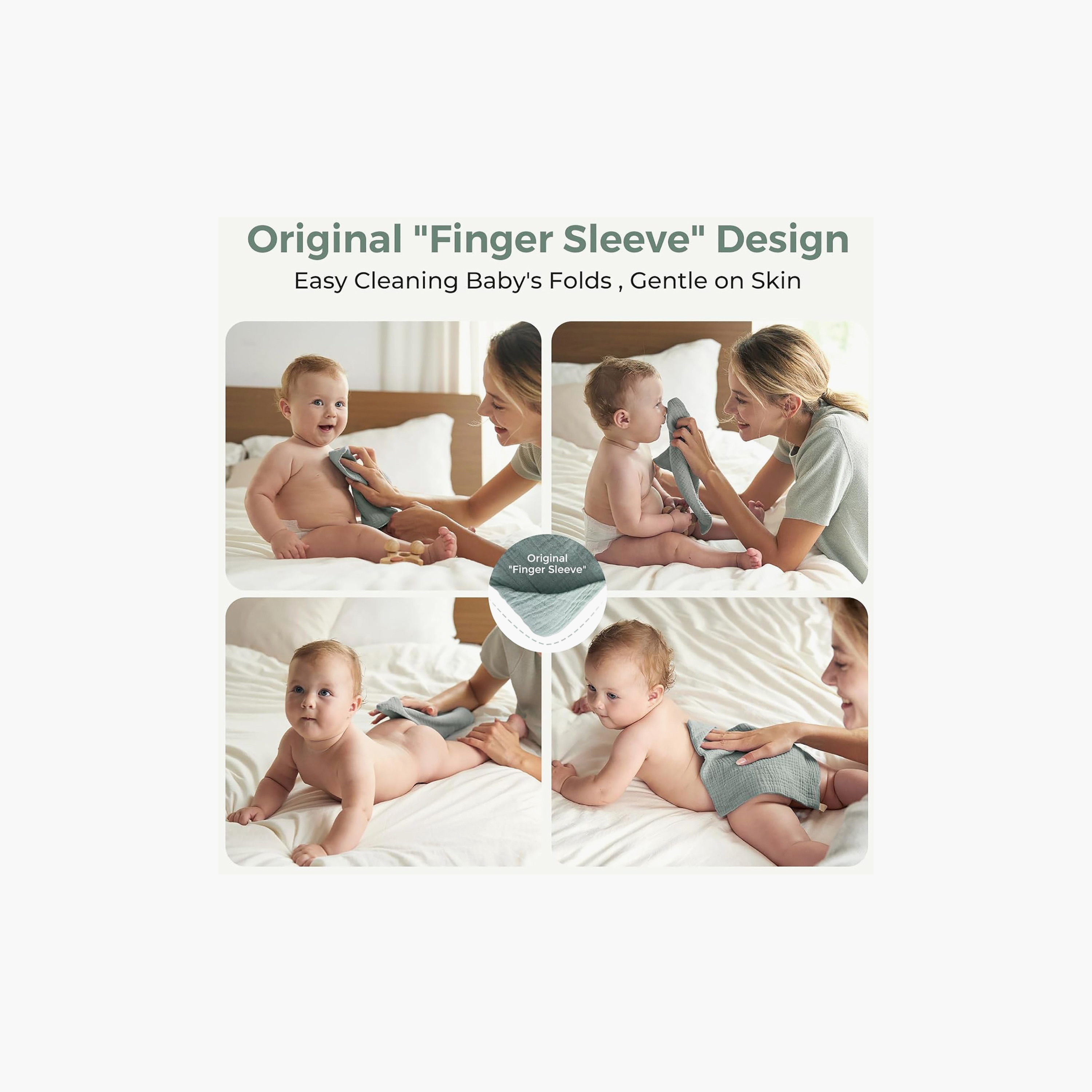 مناشف غسيل قطن فائقة النعومة 5 قطع من موم كوزي-baby-bathandcare-towels-image-3