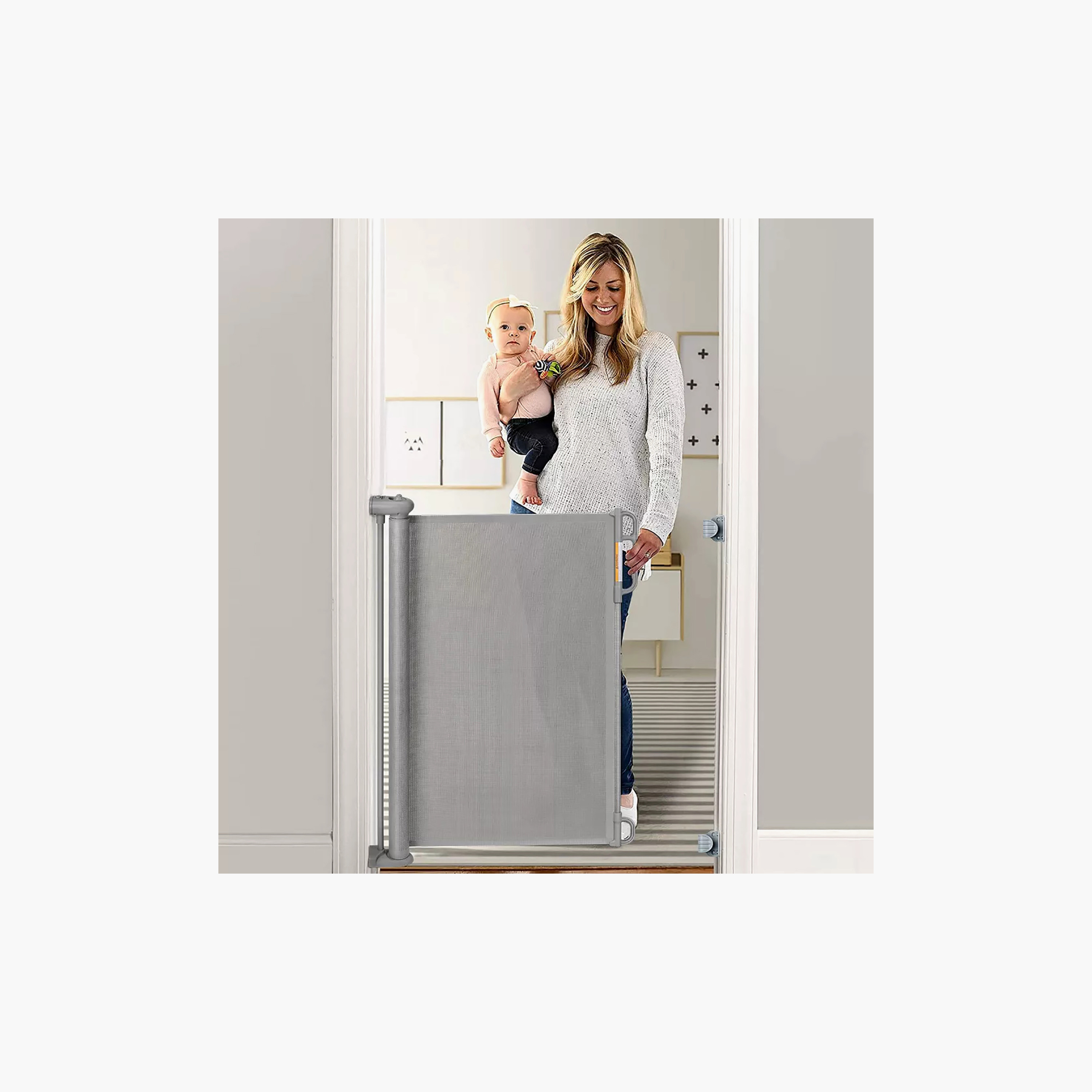 بوابة أمان قابلة للسحب للأطفال بقفل مزدوج من مومكوزي-baby-healthandsafety-babyproofing-image-3