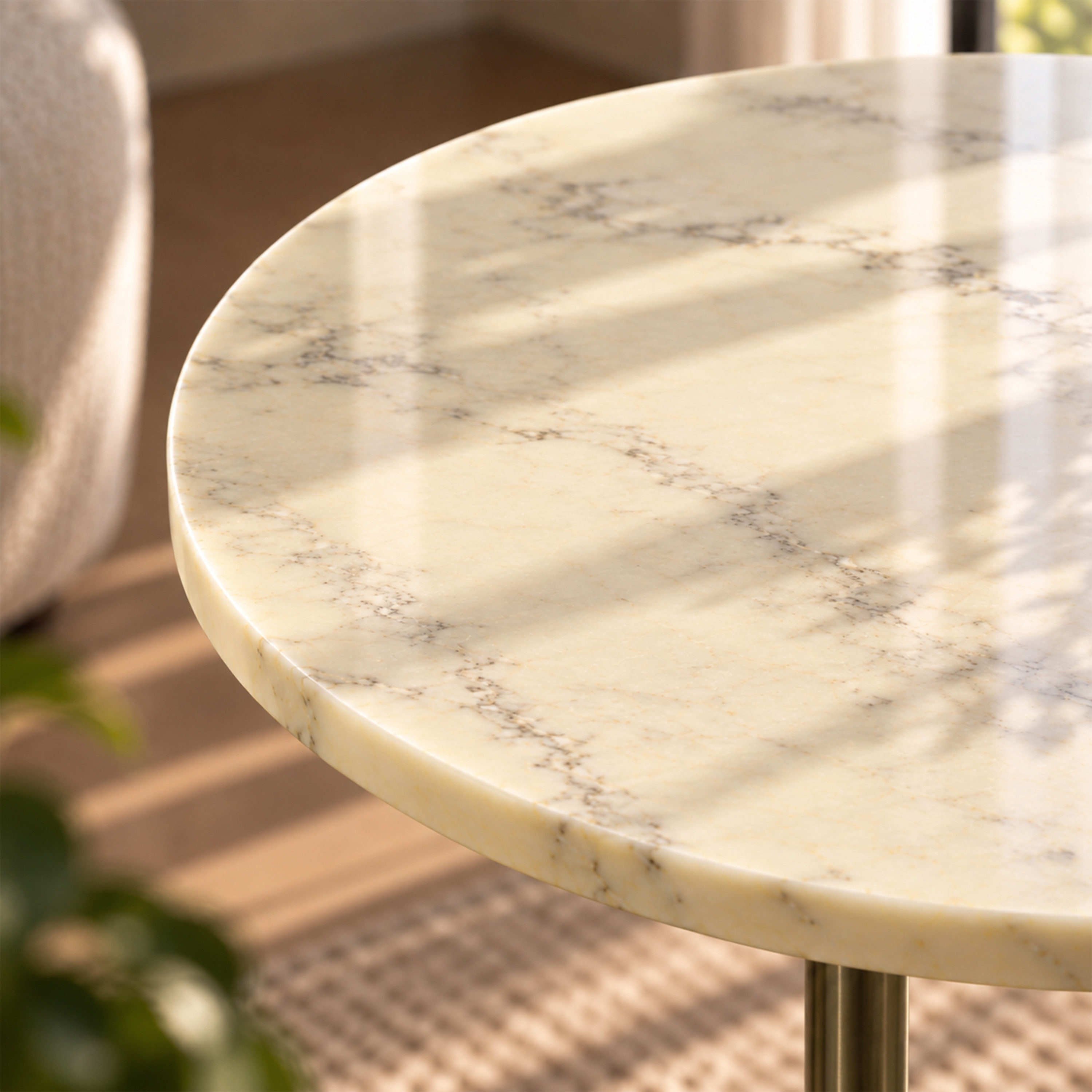 Crafted by lifestyle Marble Top Round Side Table-furniture-livingroom-sideandendtables-image-4