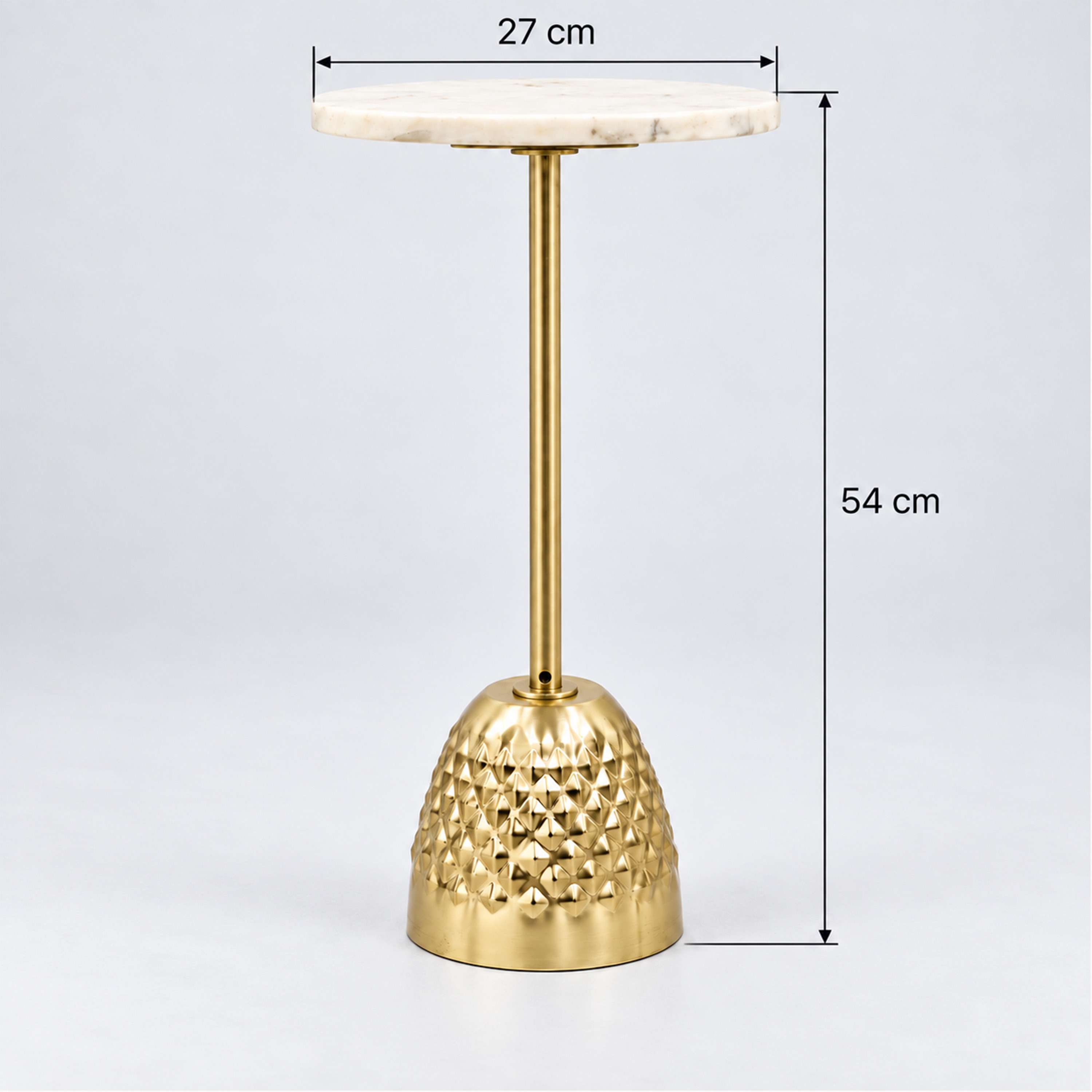 Crafted by lifestyle Marble Top Round Side Table-furniture-livingroom-sideandendtables-image-2