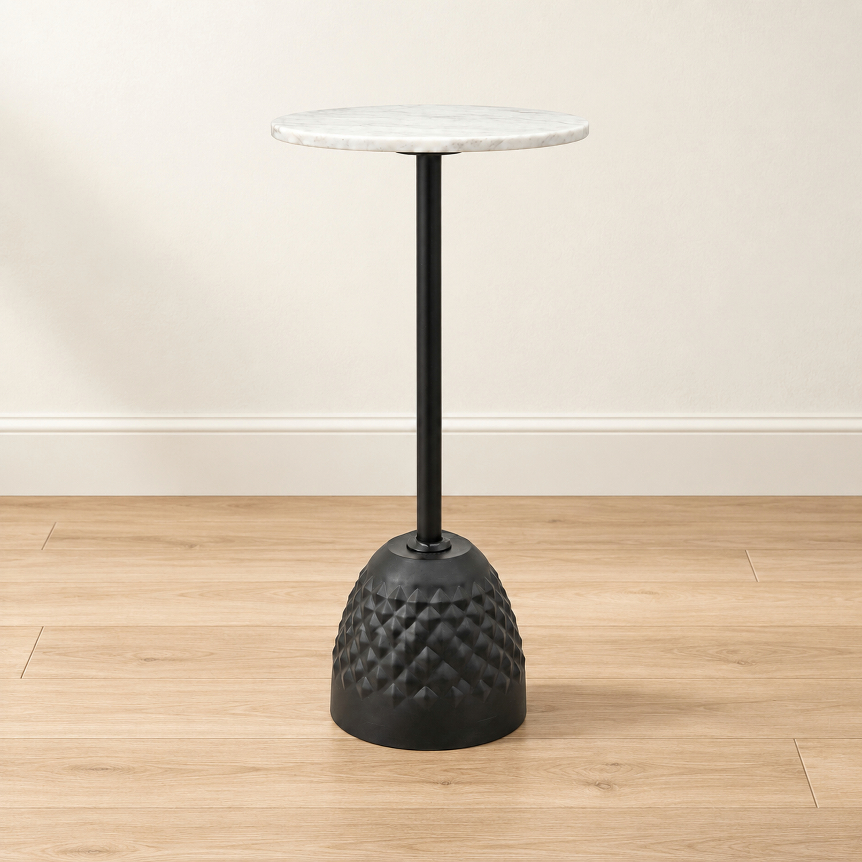 Crafted by lifestyle Marble Top Round Side Table-furniture-livingroom-sideandendtables-image-6