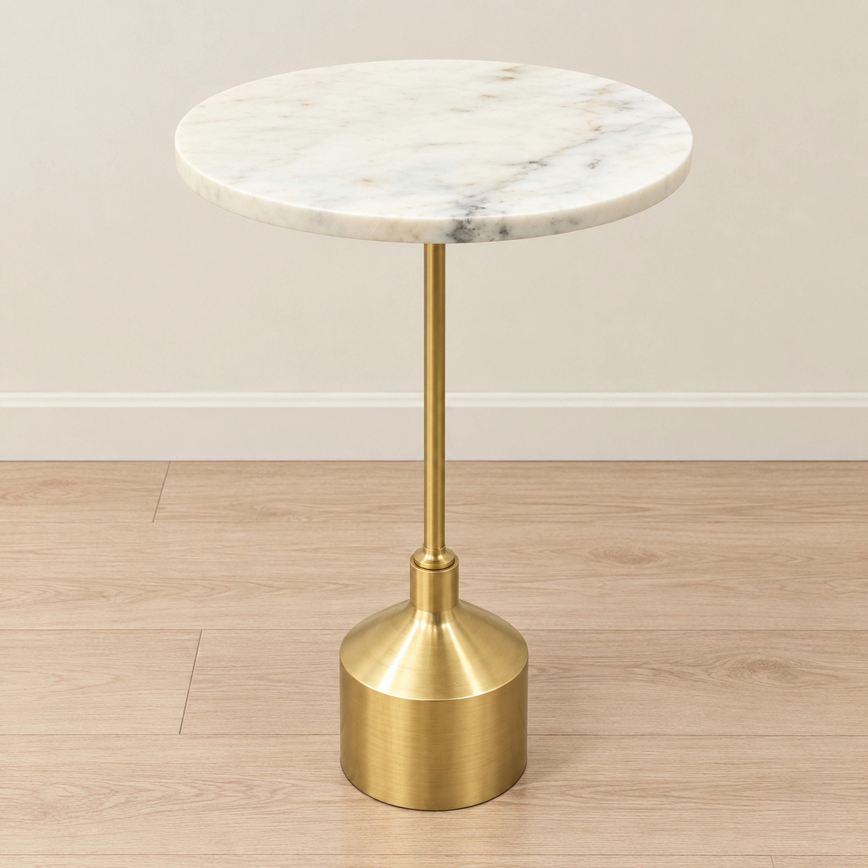 طاولة جانبية مستديرة بسطح رخامي من تصميم لايف ستايل-furniture-livingroom-sideandendtables-image-1