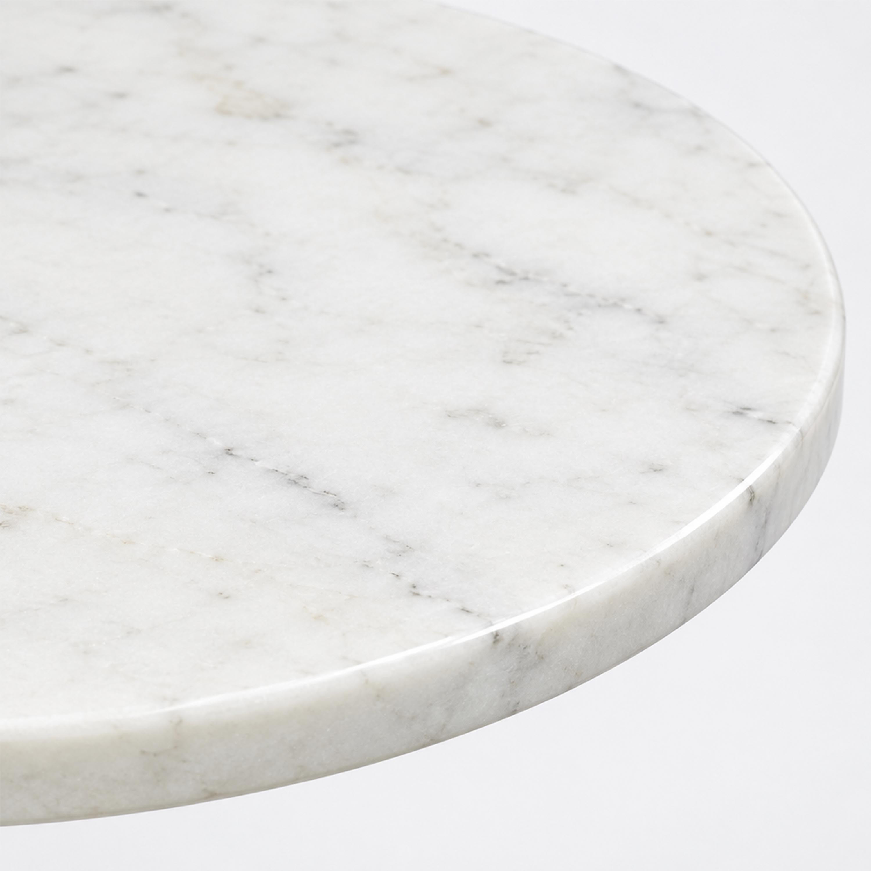 Crafted by lifestyle Marble Top Round Side Table-furniture-livingroom-sideandendtables-image-4